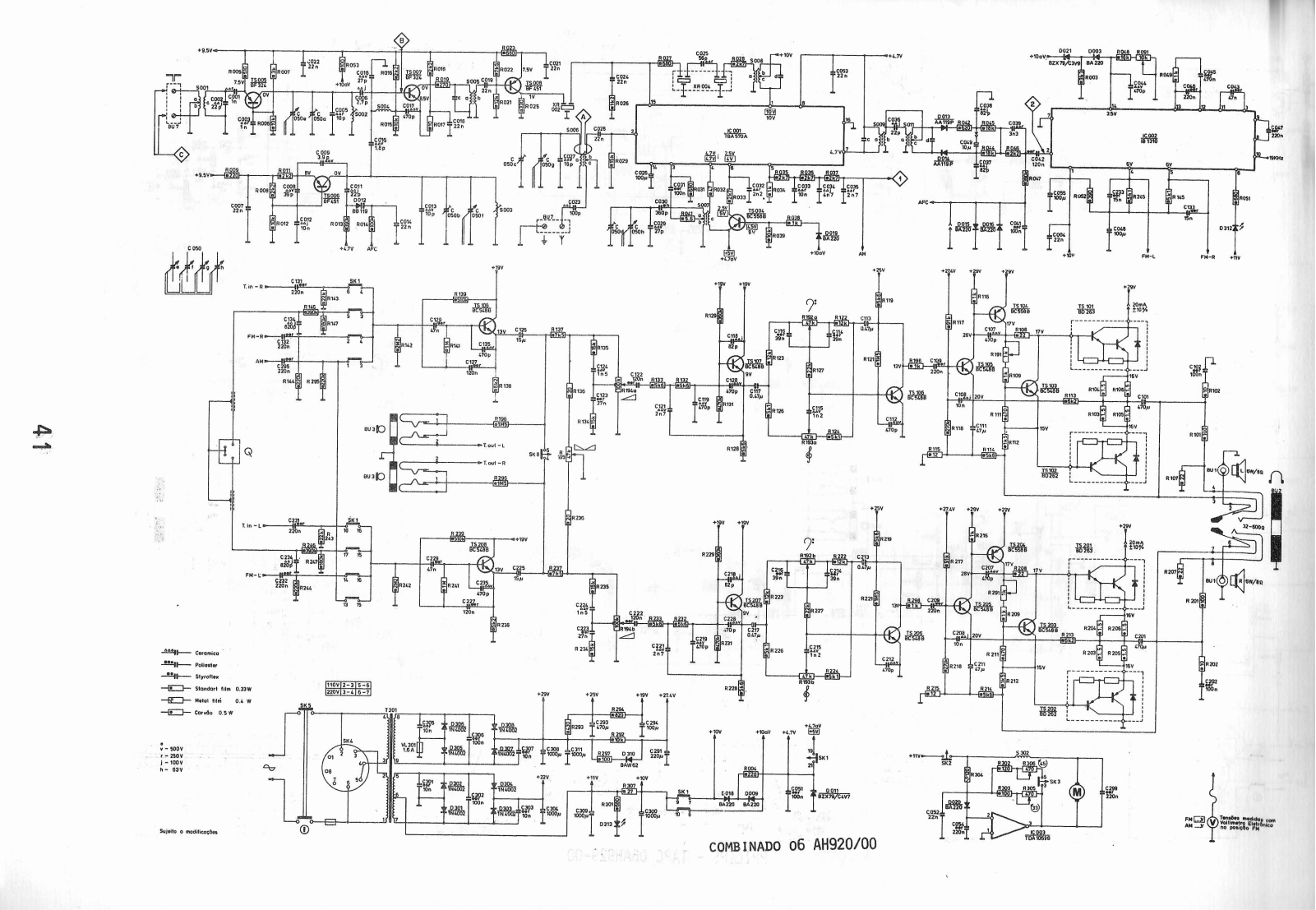 Philips AH-920-00 Schematic