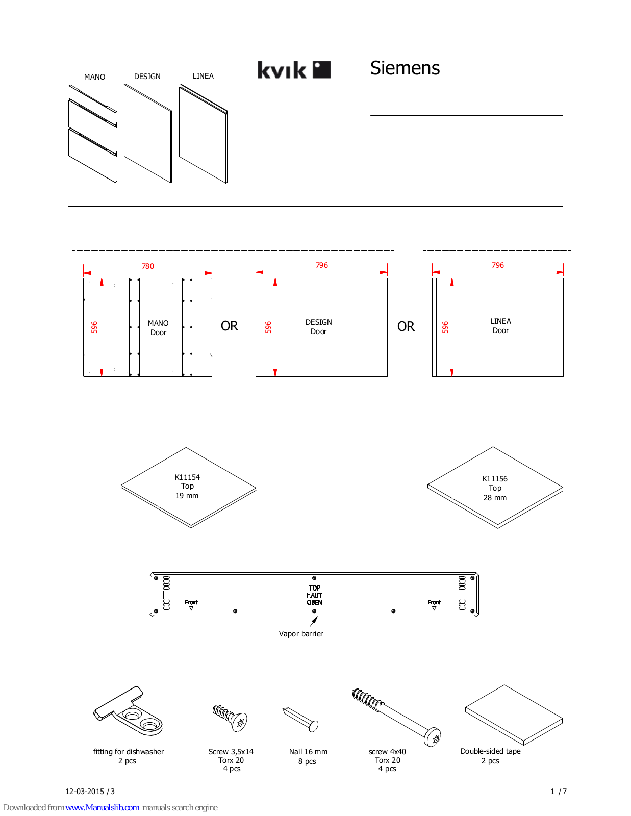 Siemens Kvik Assembly Manual - ManualMachine.com