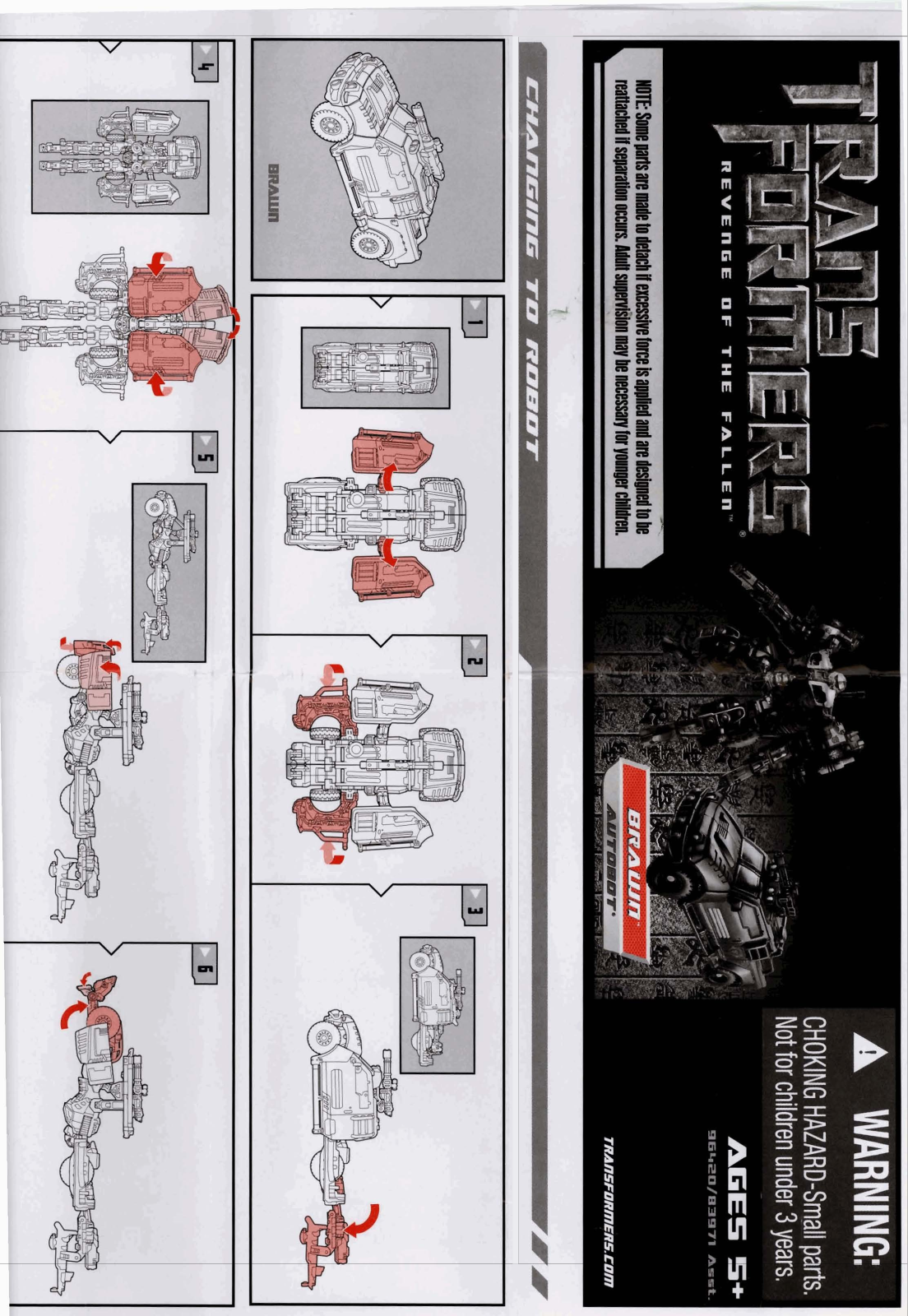 HASBRO Transformers ROTF Brawn User Manual