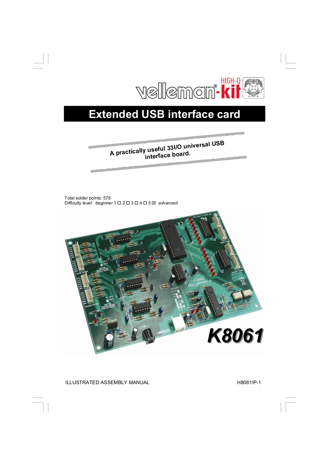 Velleman К8061 User Manual