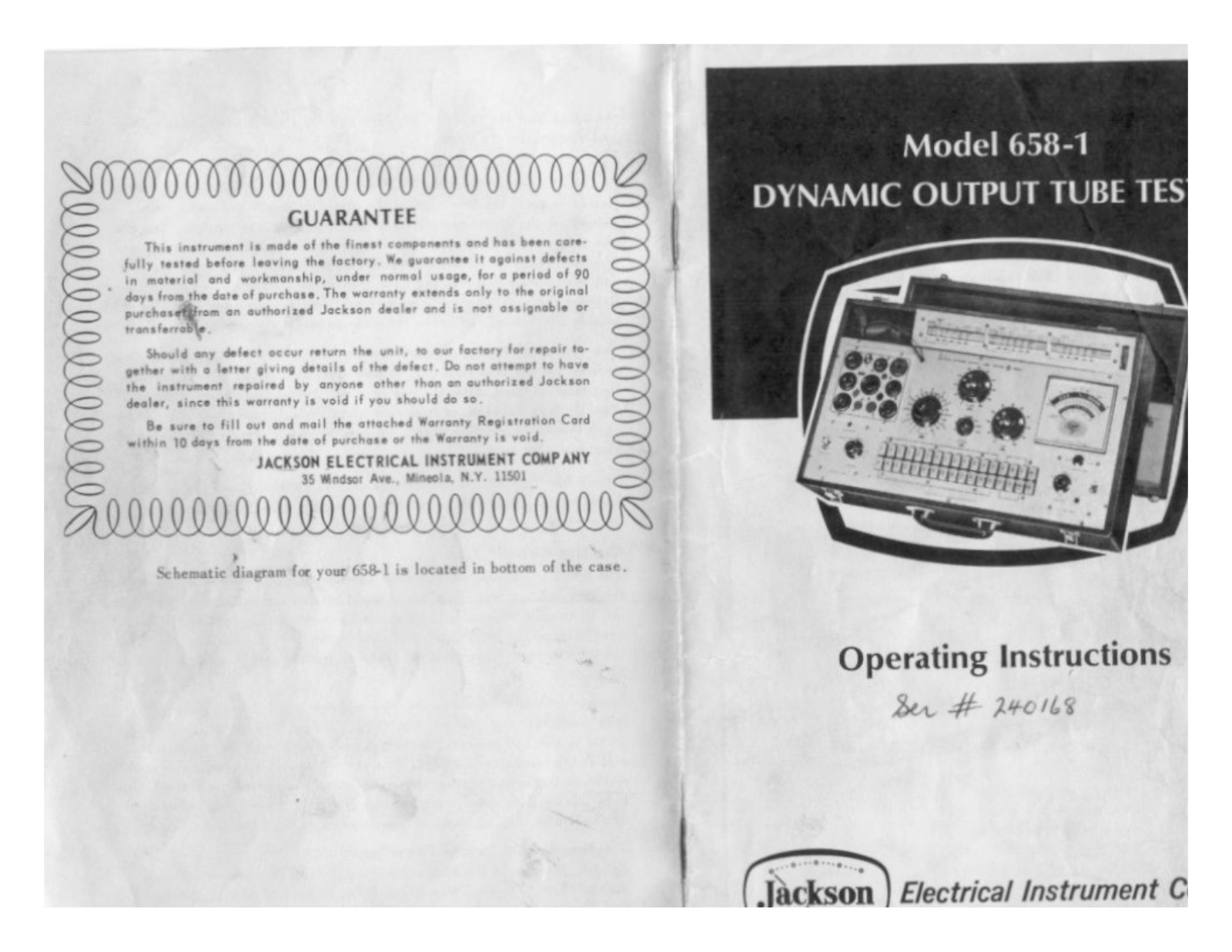 Jackson 658-1 User Manual