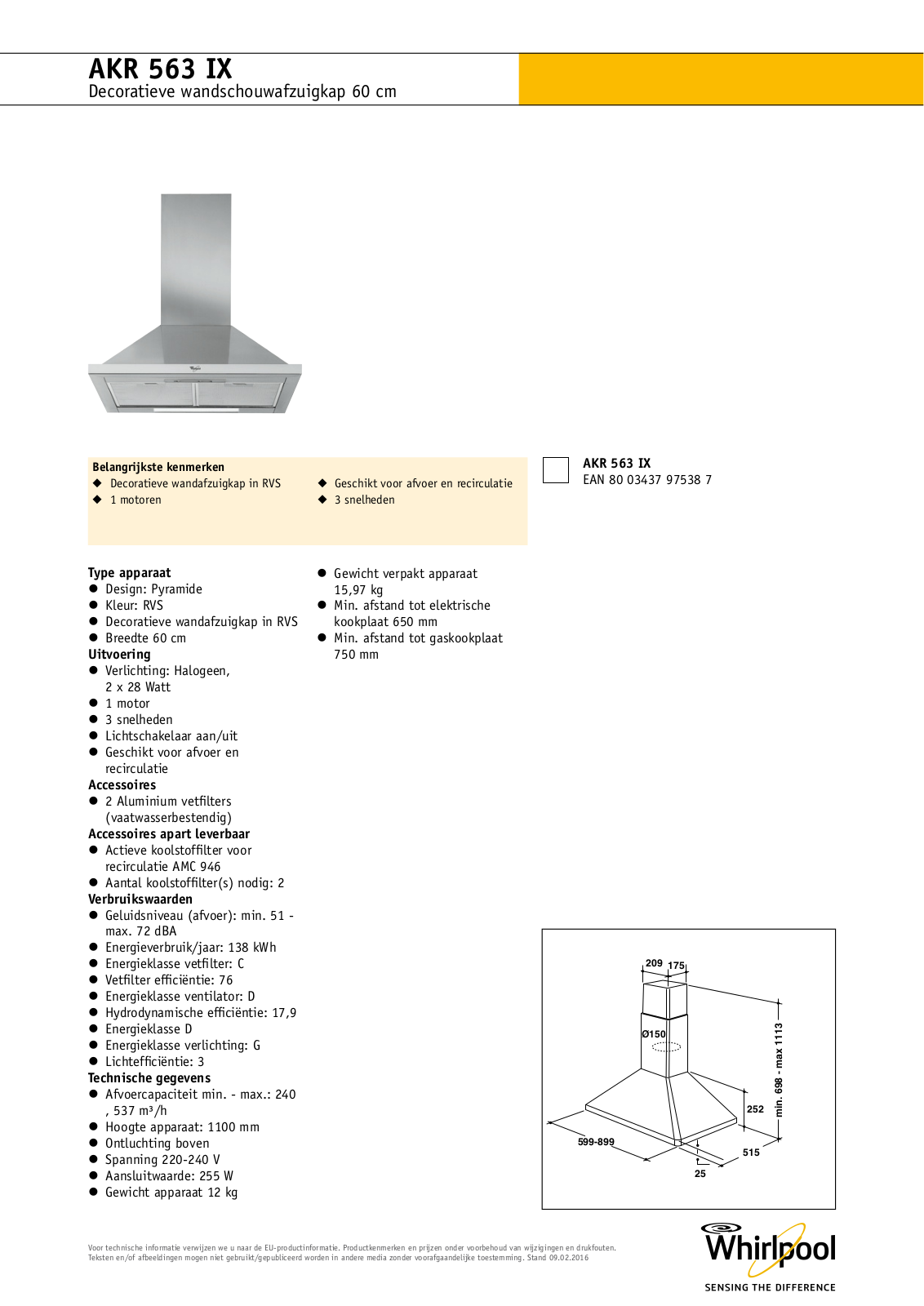 Whirlpool AKR 563 IX INSTRUCTION FOR USE