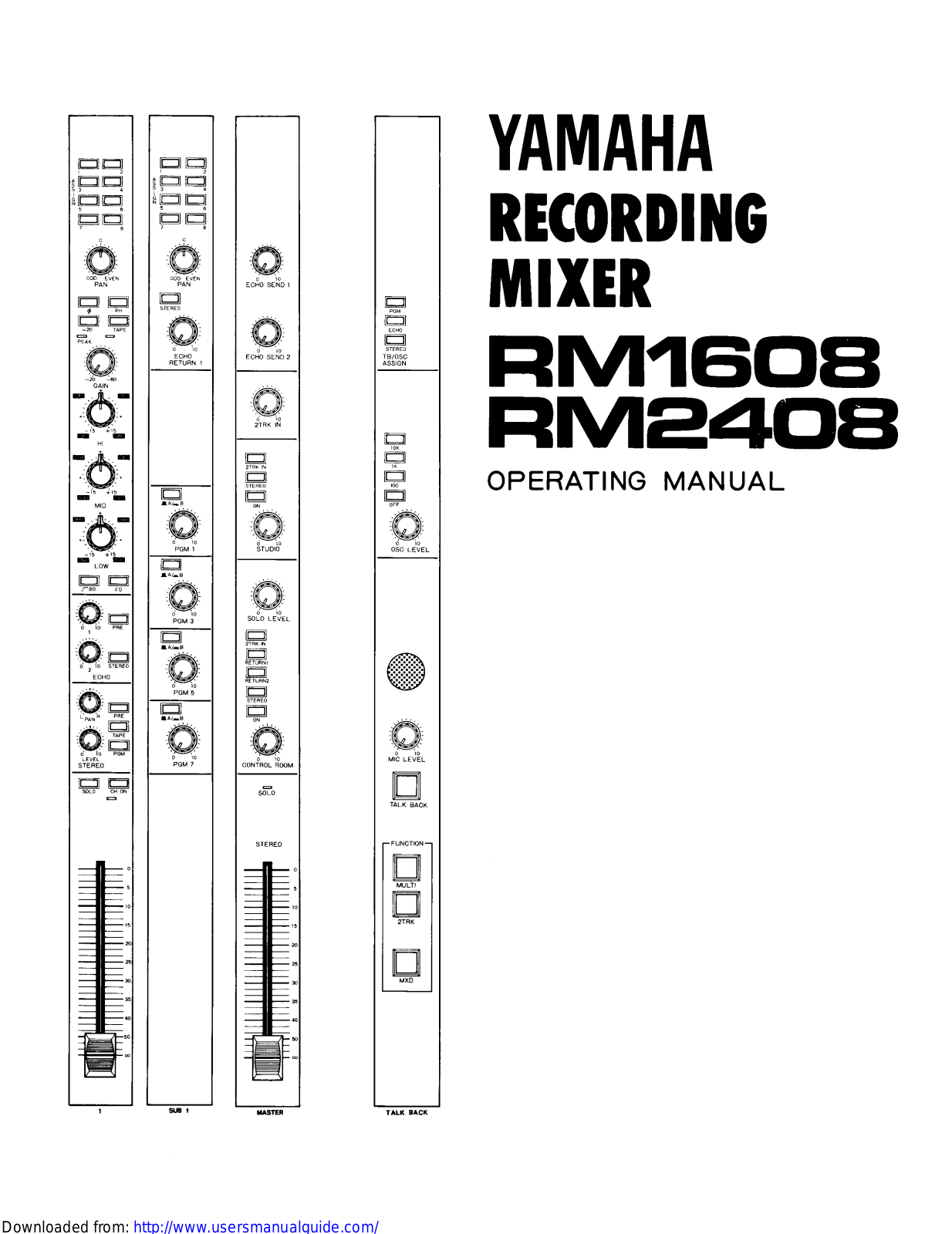 Yamaha Audio RM1608, RM2408 User Manual