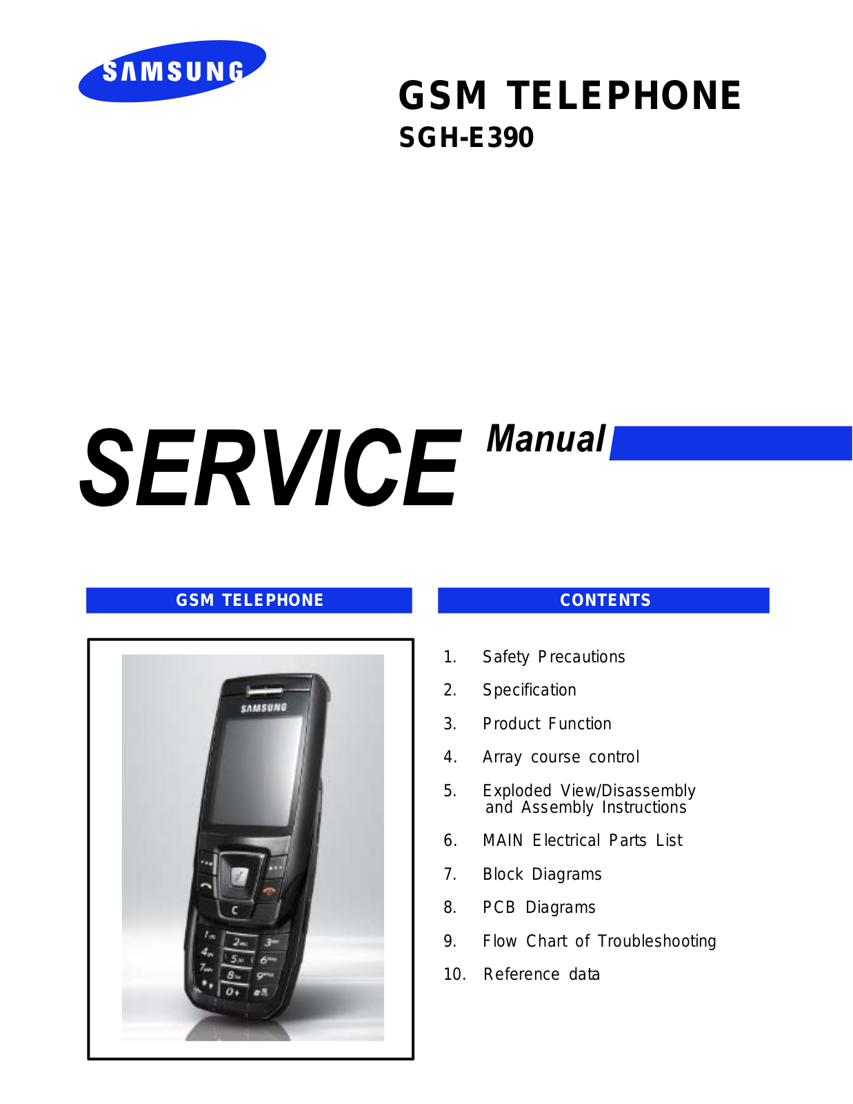 Samsung SGH-E390 Service Manual