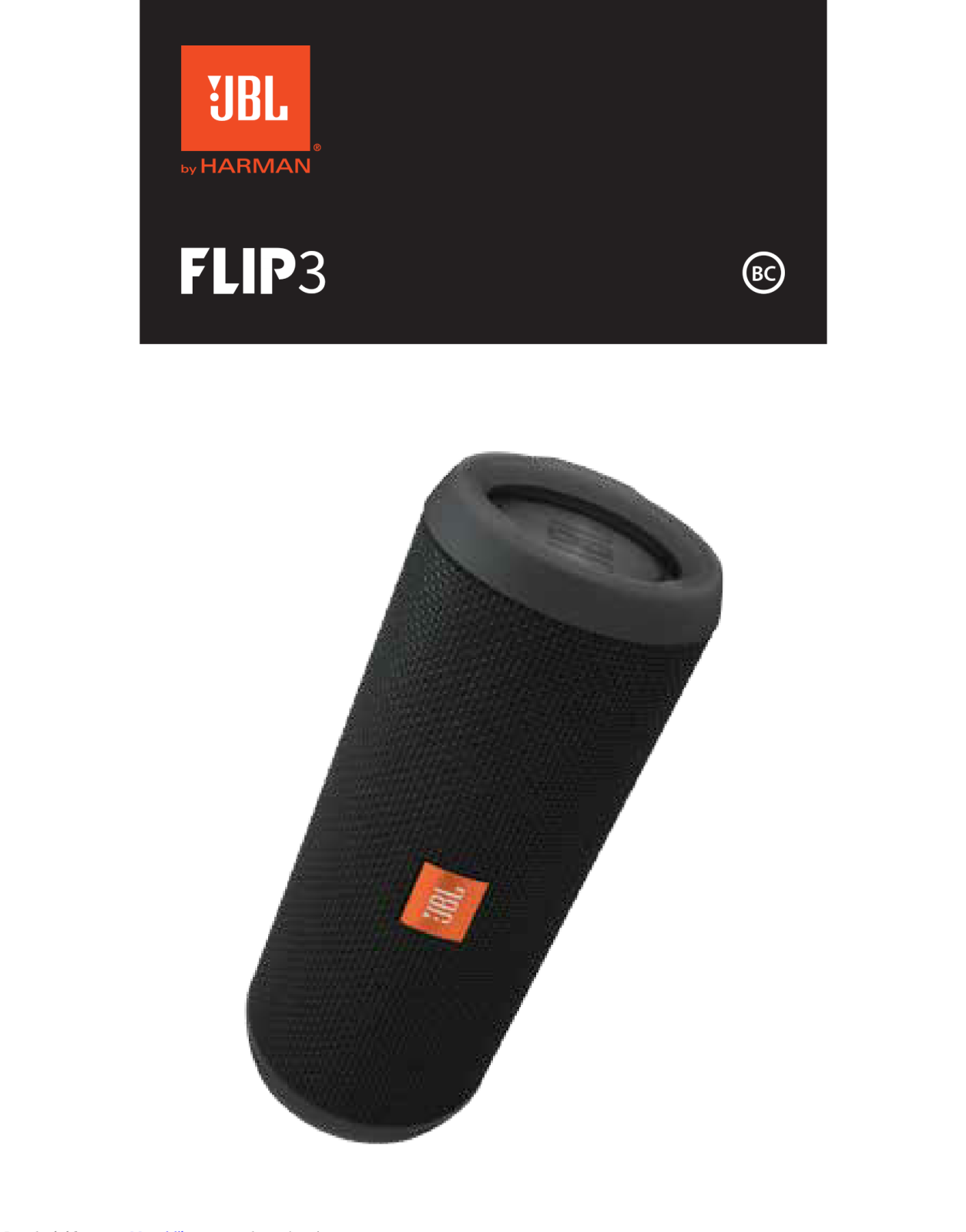 JBL FLIP 3 Quick Start Guide