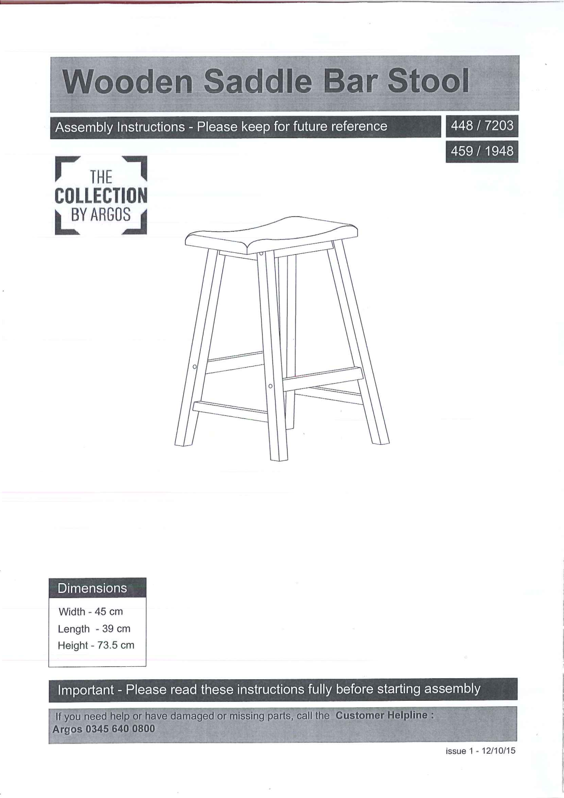 Hygena 459-1948 Instruction manual