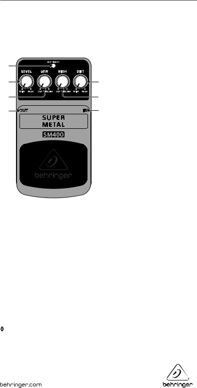 Behringer Super Metal SM400 User Manual