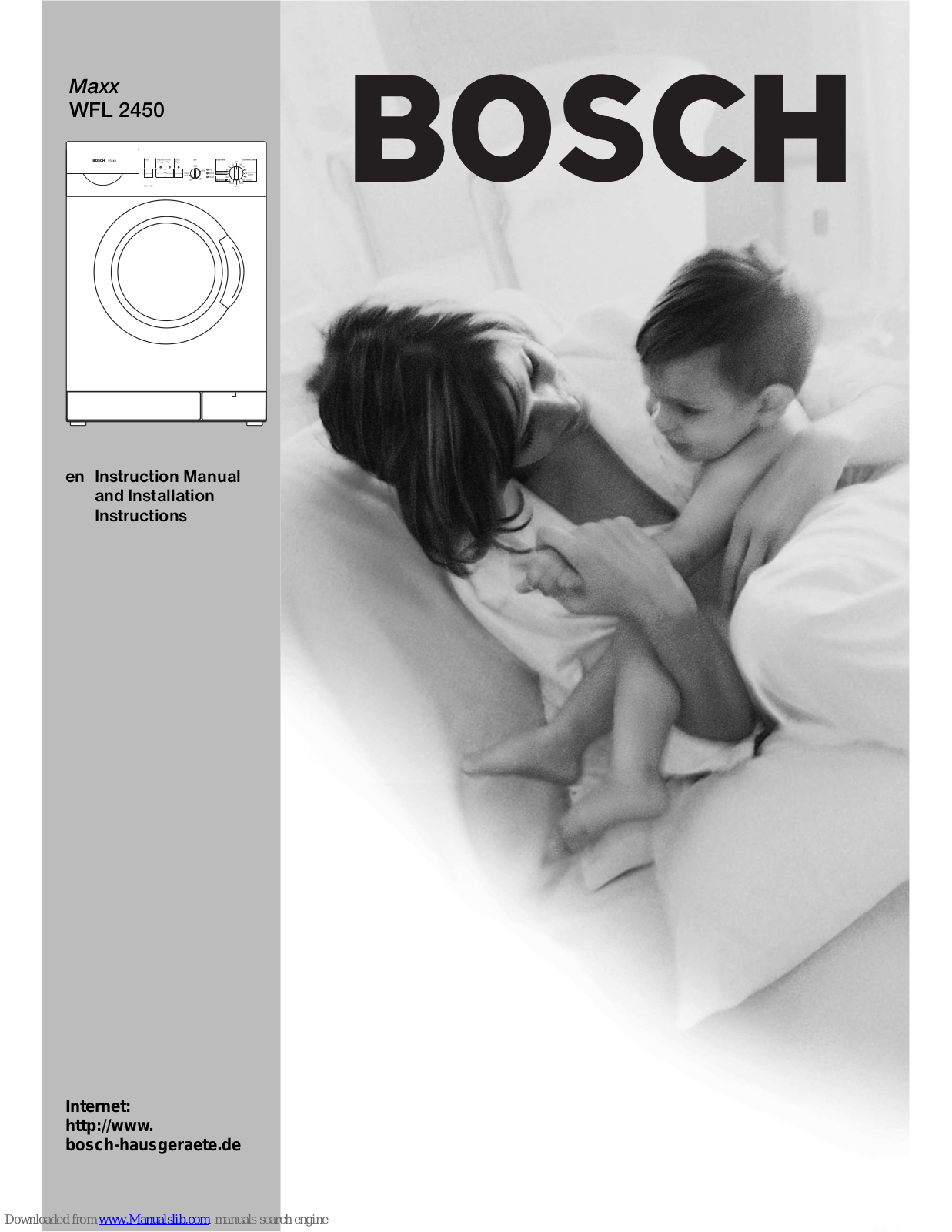 Bosch Maxx WFL 2450, Maxx WFL 2060 Instruction Manual And Installation Instructions