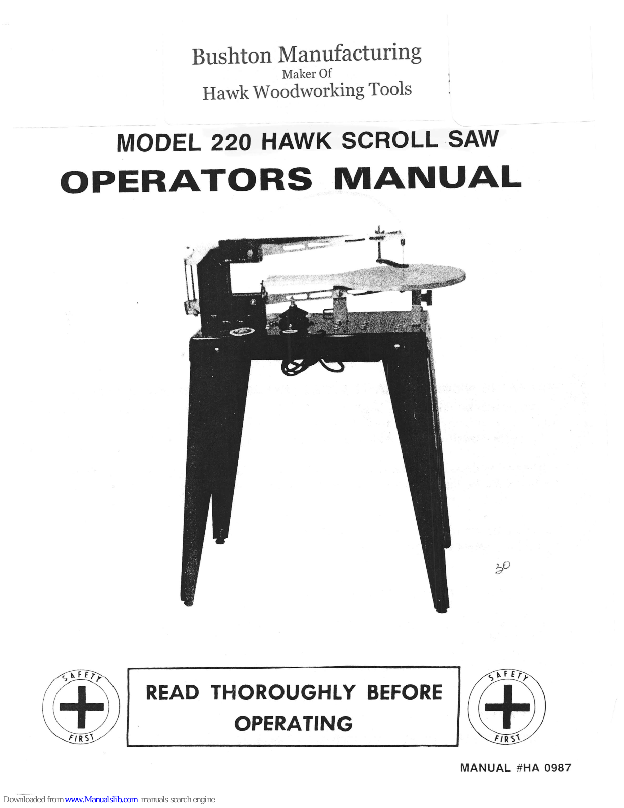 Hawk 220 Operator's Manual - ManualMachine.com