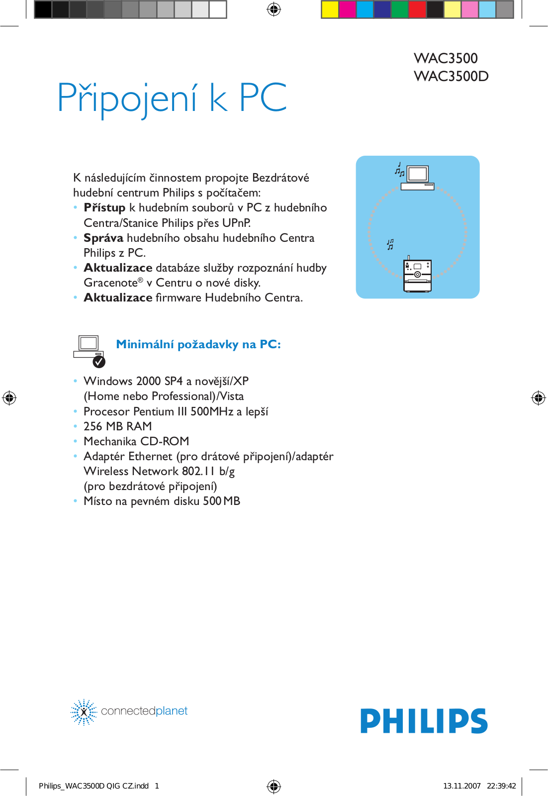 Philips WAC3500, WAC3500D Quick installation guide