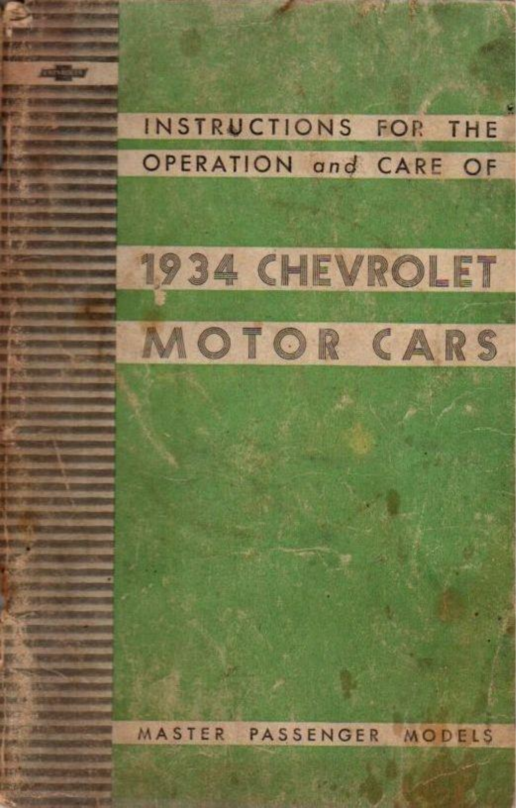 Chevrolet 1934 Operating Instructions