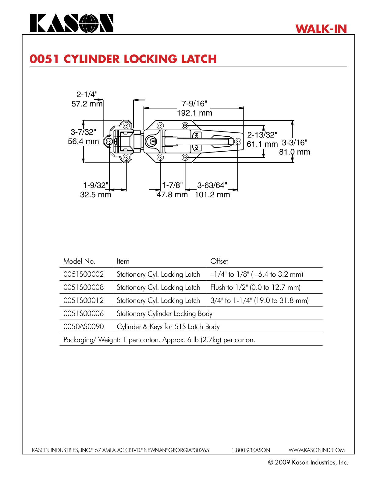 Kason 51, 0051S00002, 0051S00008, 0051S00012, 0051S00006 User Manual