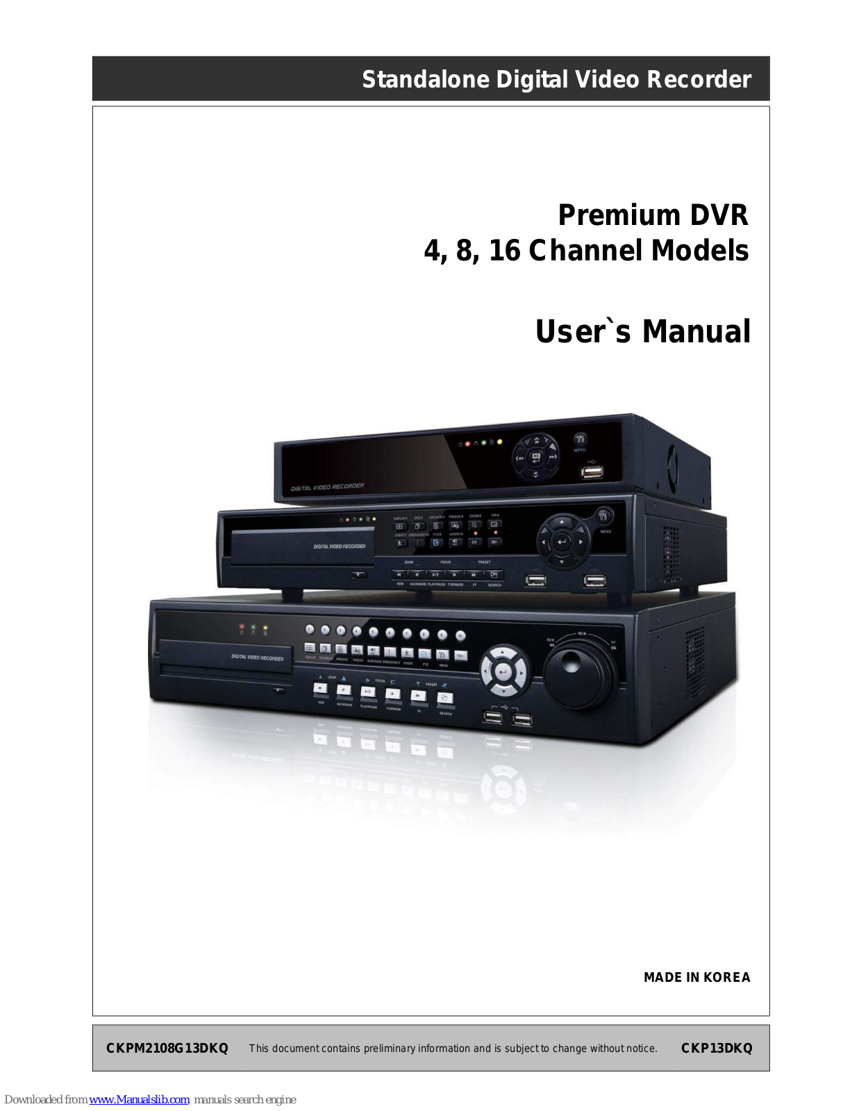 AVYCON H5300, Premium 4, Premium 16, Premium 8 User Manual