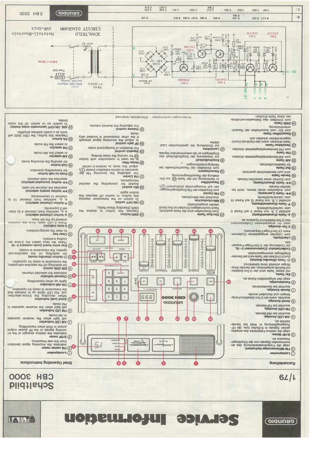 Grundig CBH-3000 Service Manual