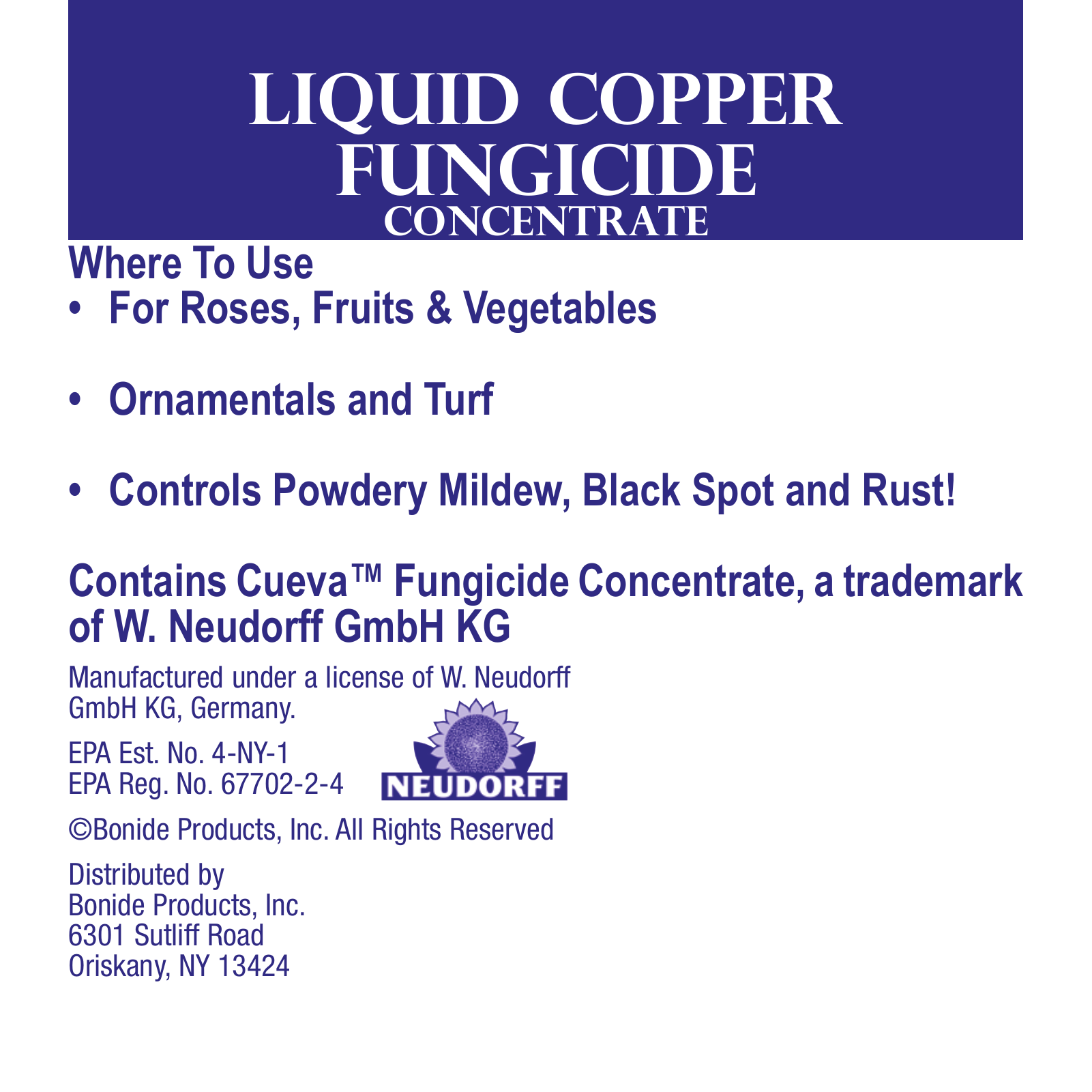 Bonide Liquid Copper Conc User Manual