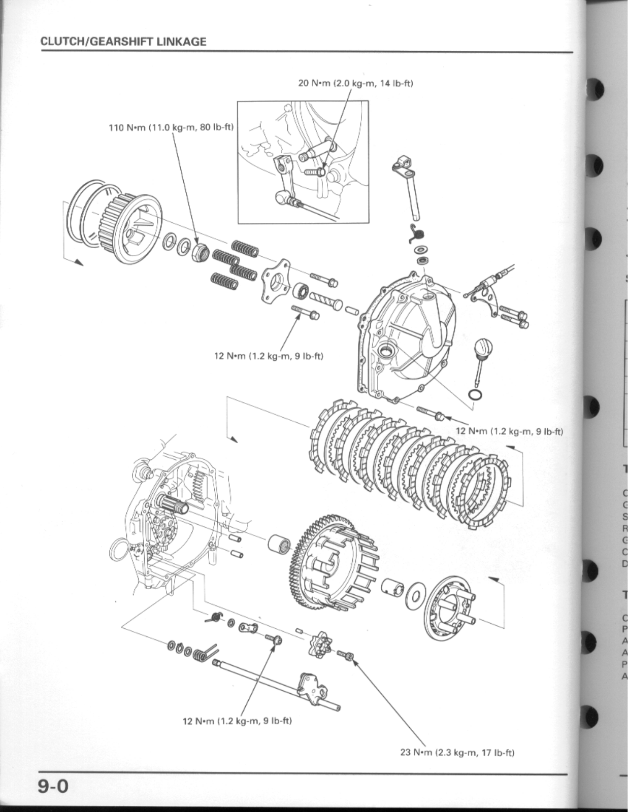 Honda CBR 600F3 '95-'96 Service Manual Chapter 9