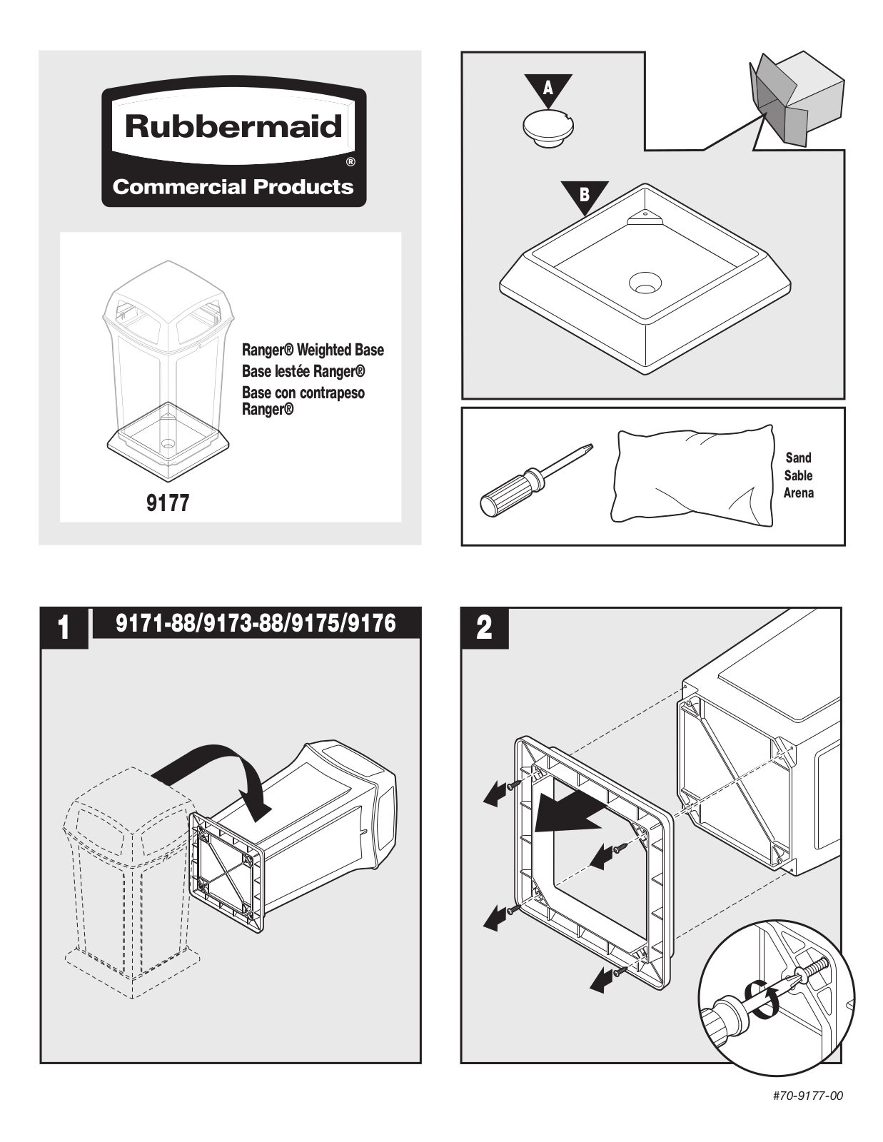 Rubbermaid 9177 User Manual