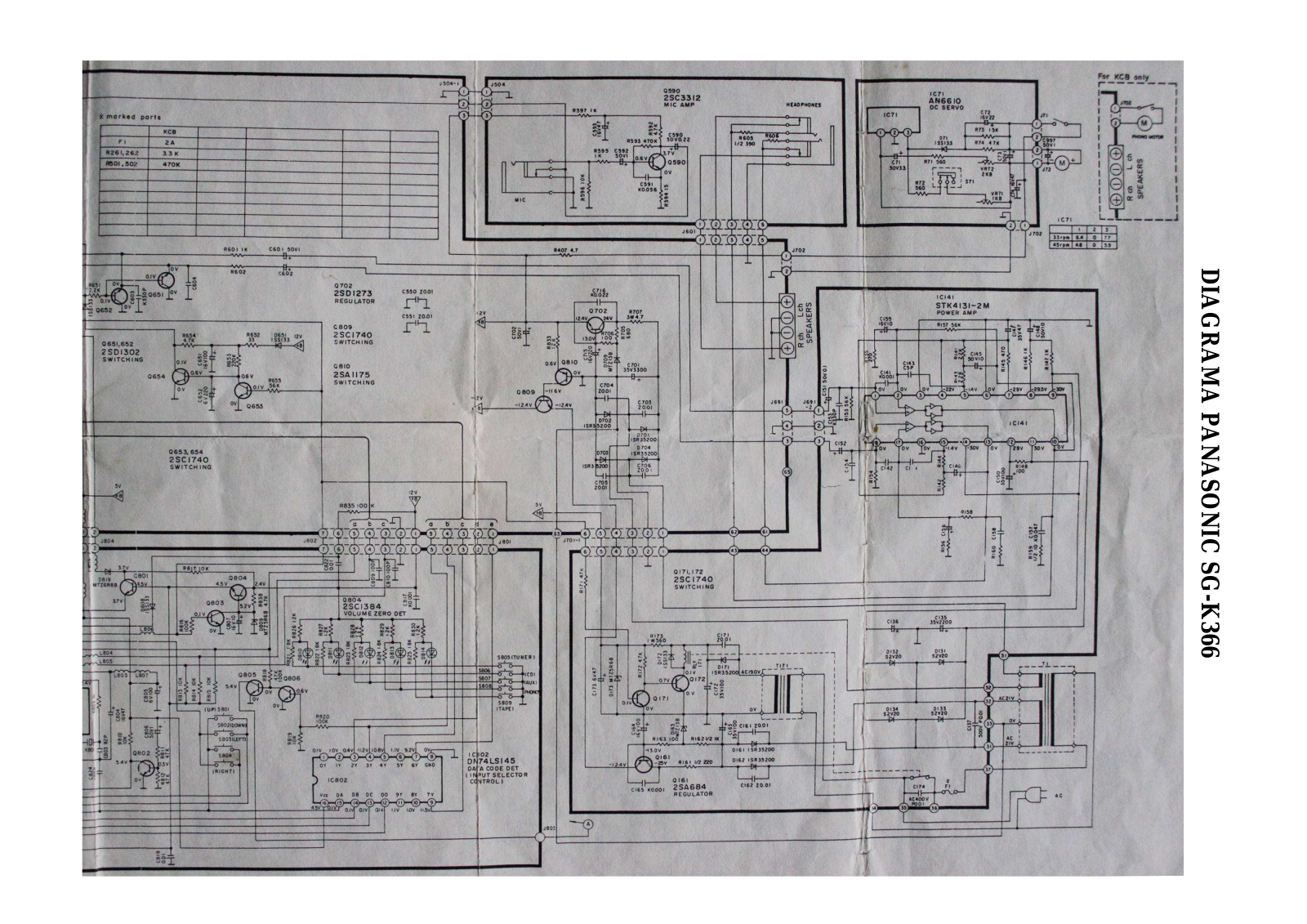 PANASONIC SG-K366 Diagram