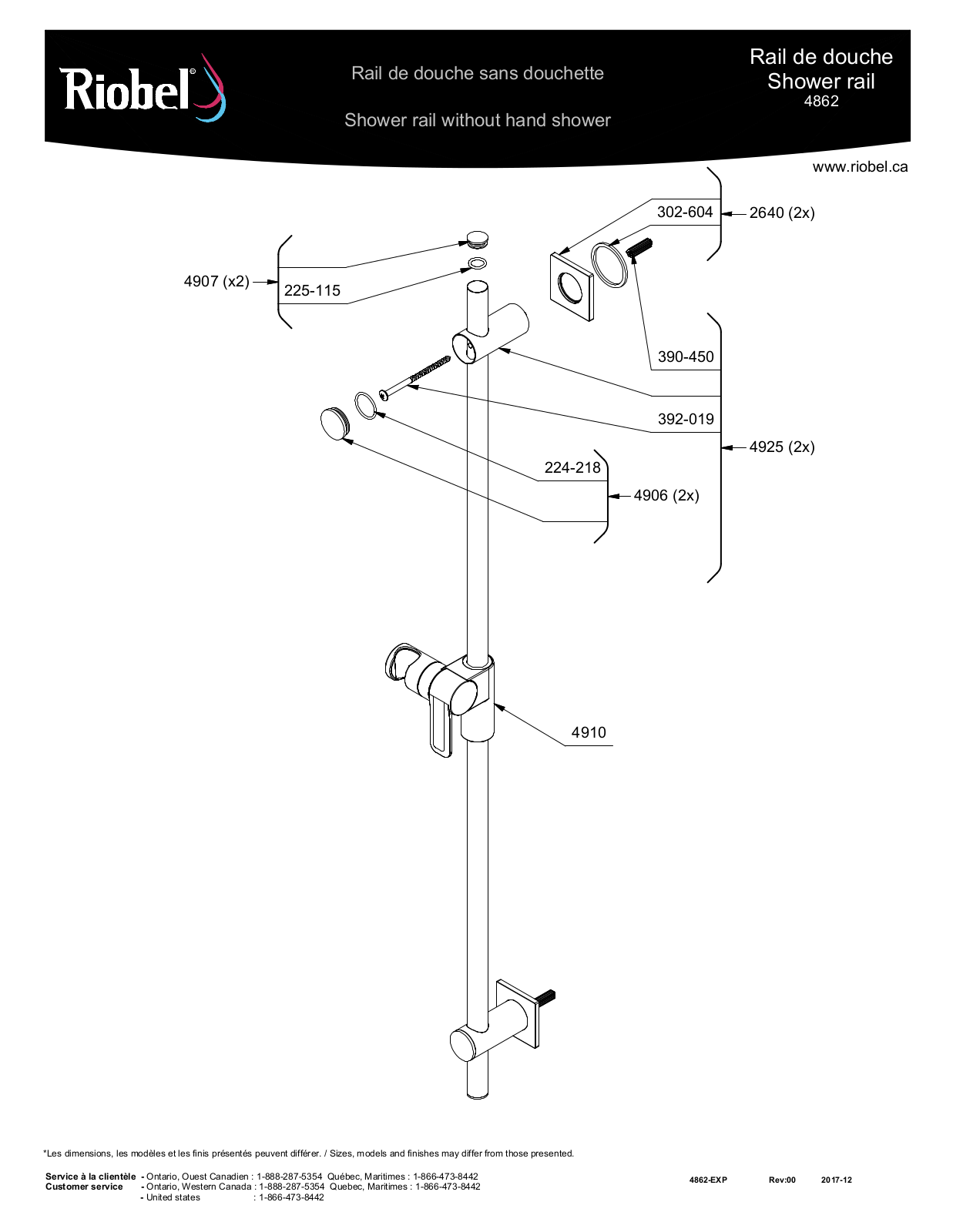 Riobel W004409042 Specifications - ManualMachine.com
