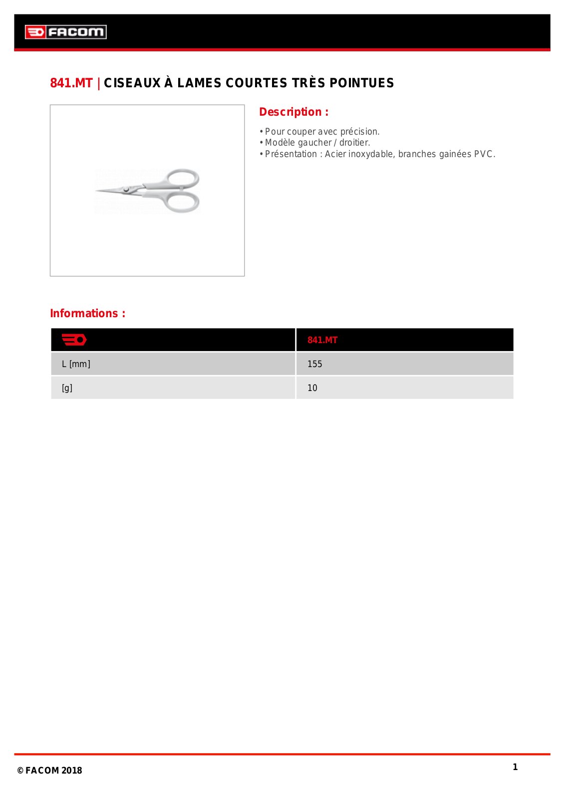 Facom 841.MT Specification - ManualMachine.com