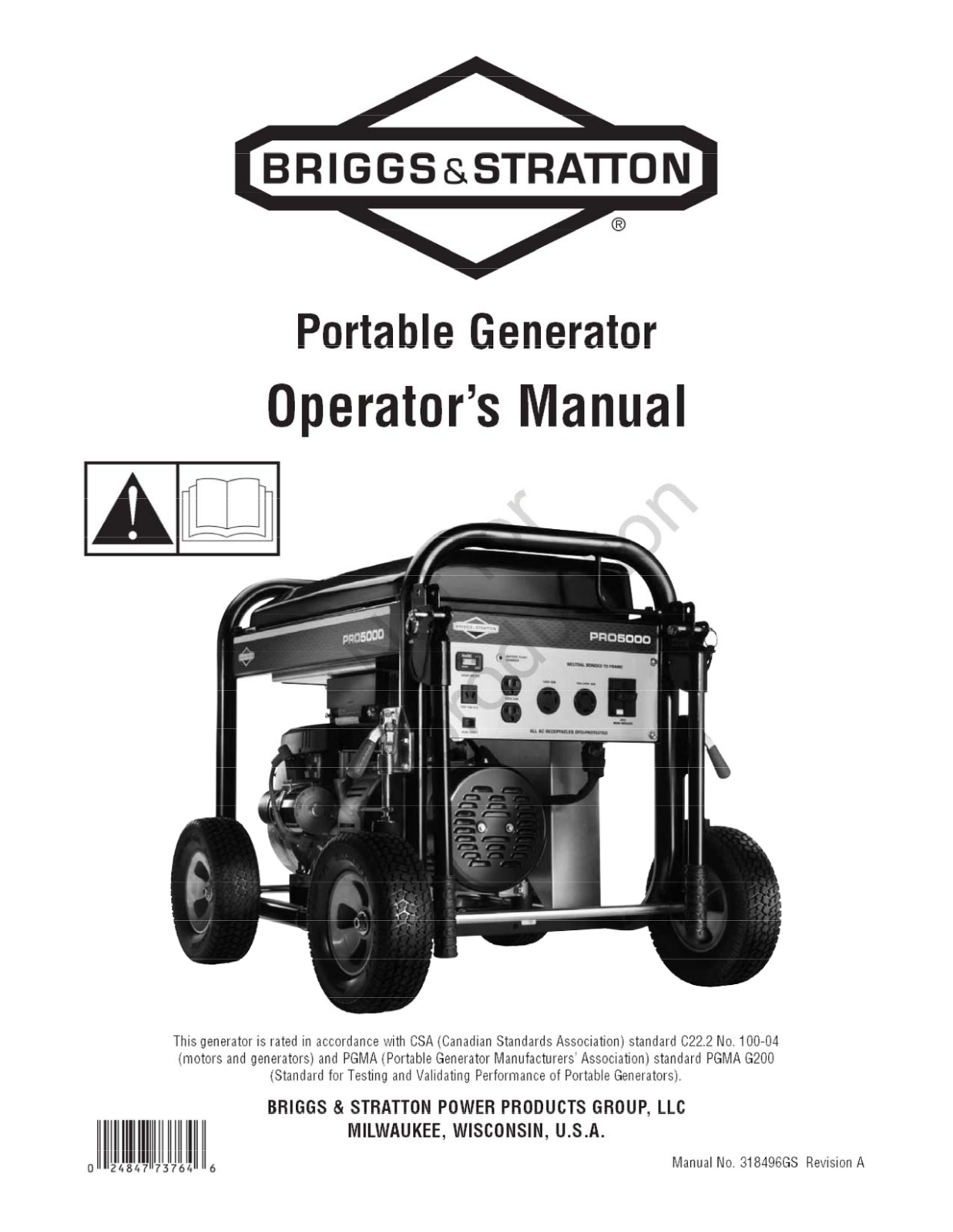 Briggs & Stratton 30550, 30551, 30554, 30553, 30556 User Manual