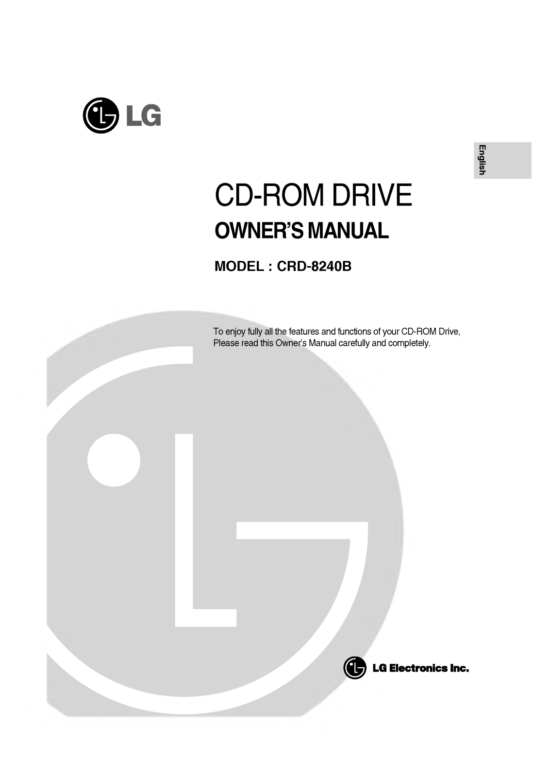 LG CRD-8240B User Manual