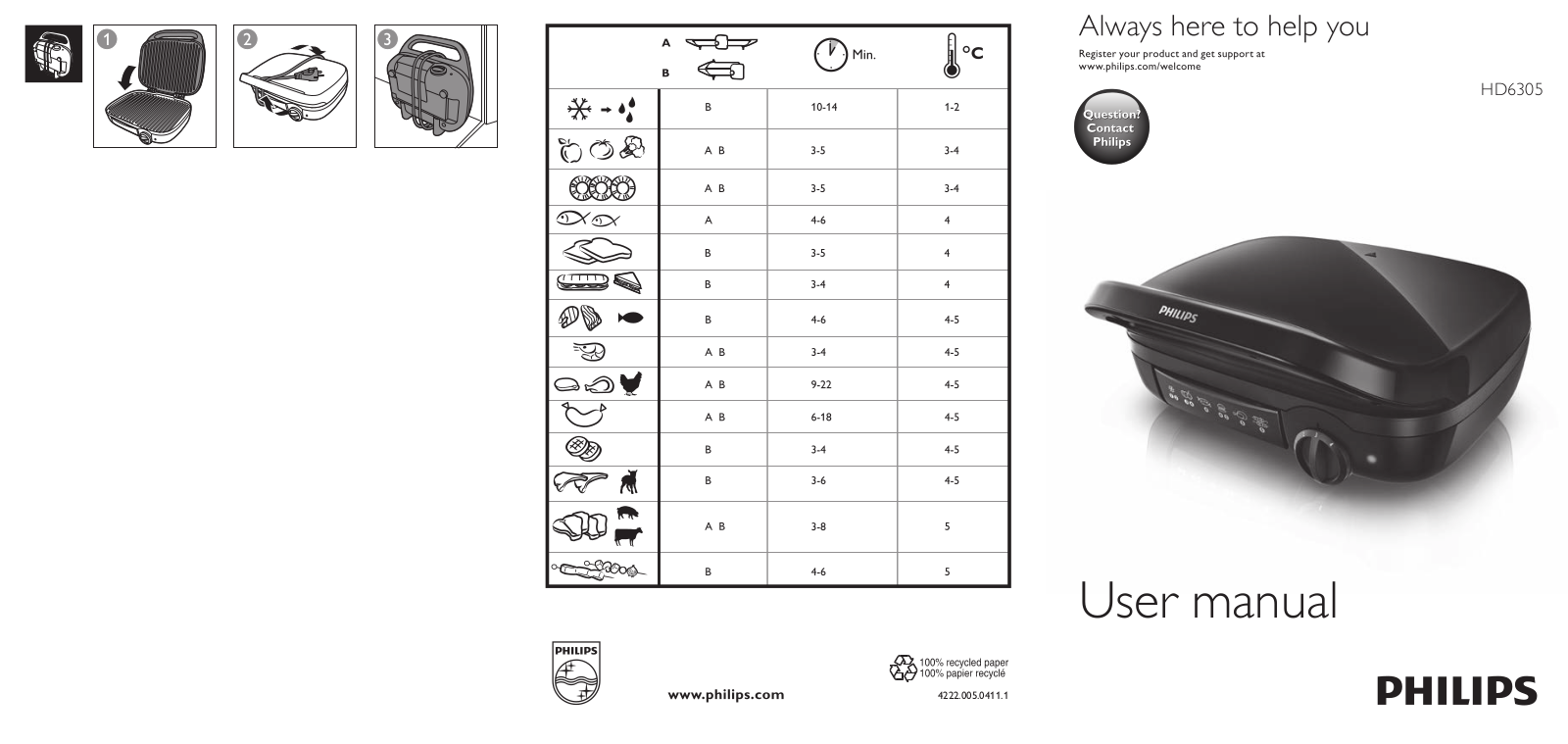 Philips HD6305 User Manual