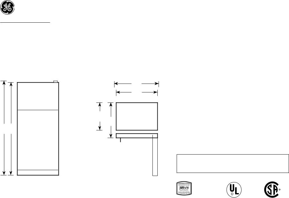 GE GTS22WST Specification