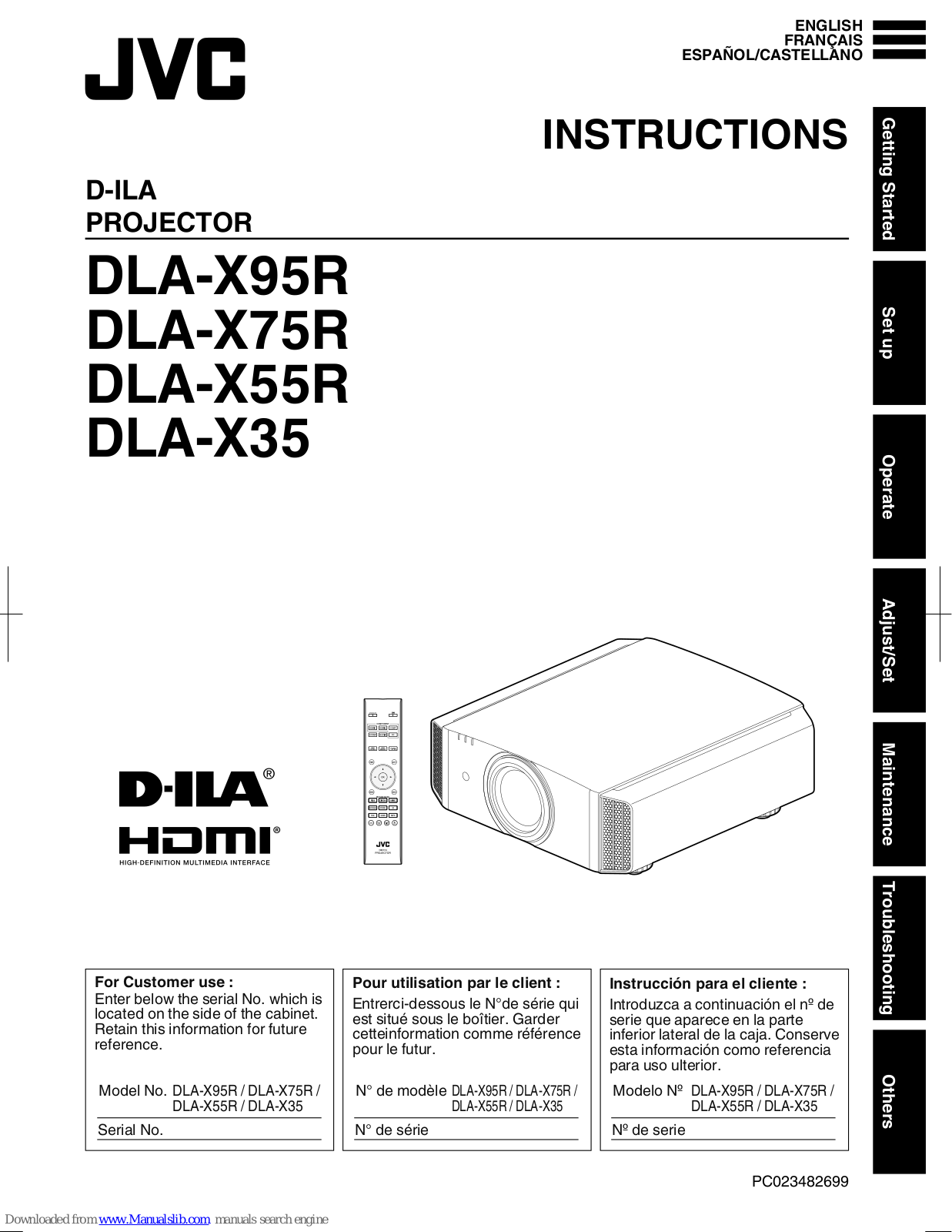 Jvc X35 User Manual