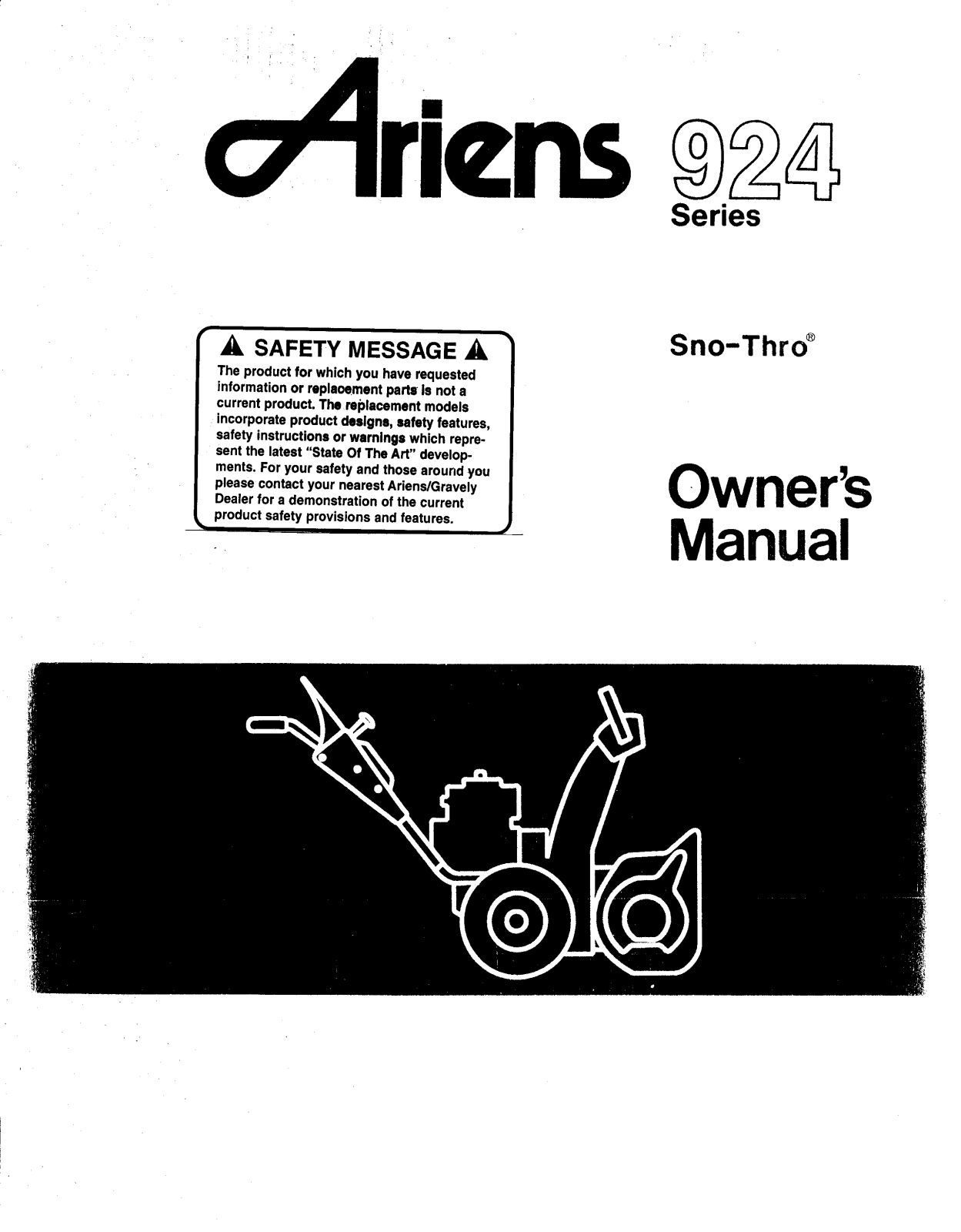 Ariens 924 User Manual