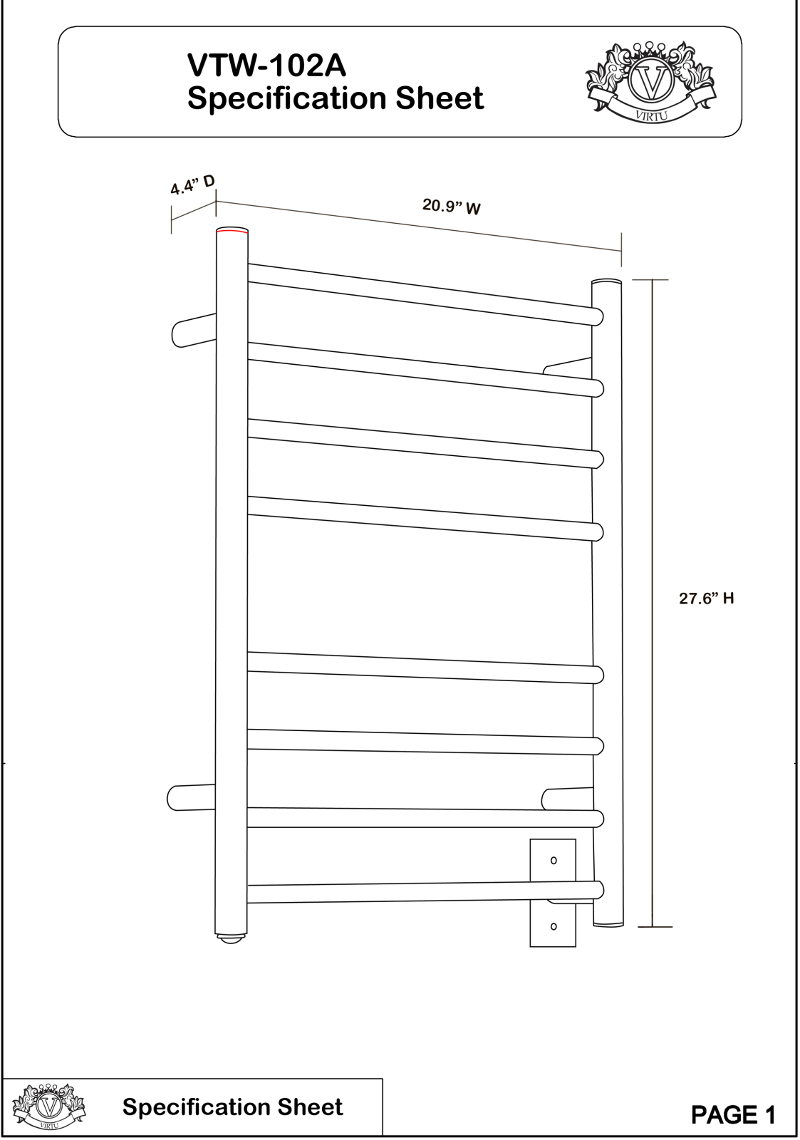 Virtu USA VTU1414 Specifications - ManualMachine.com