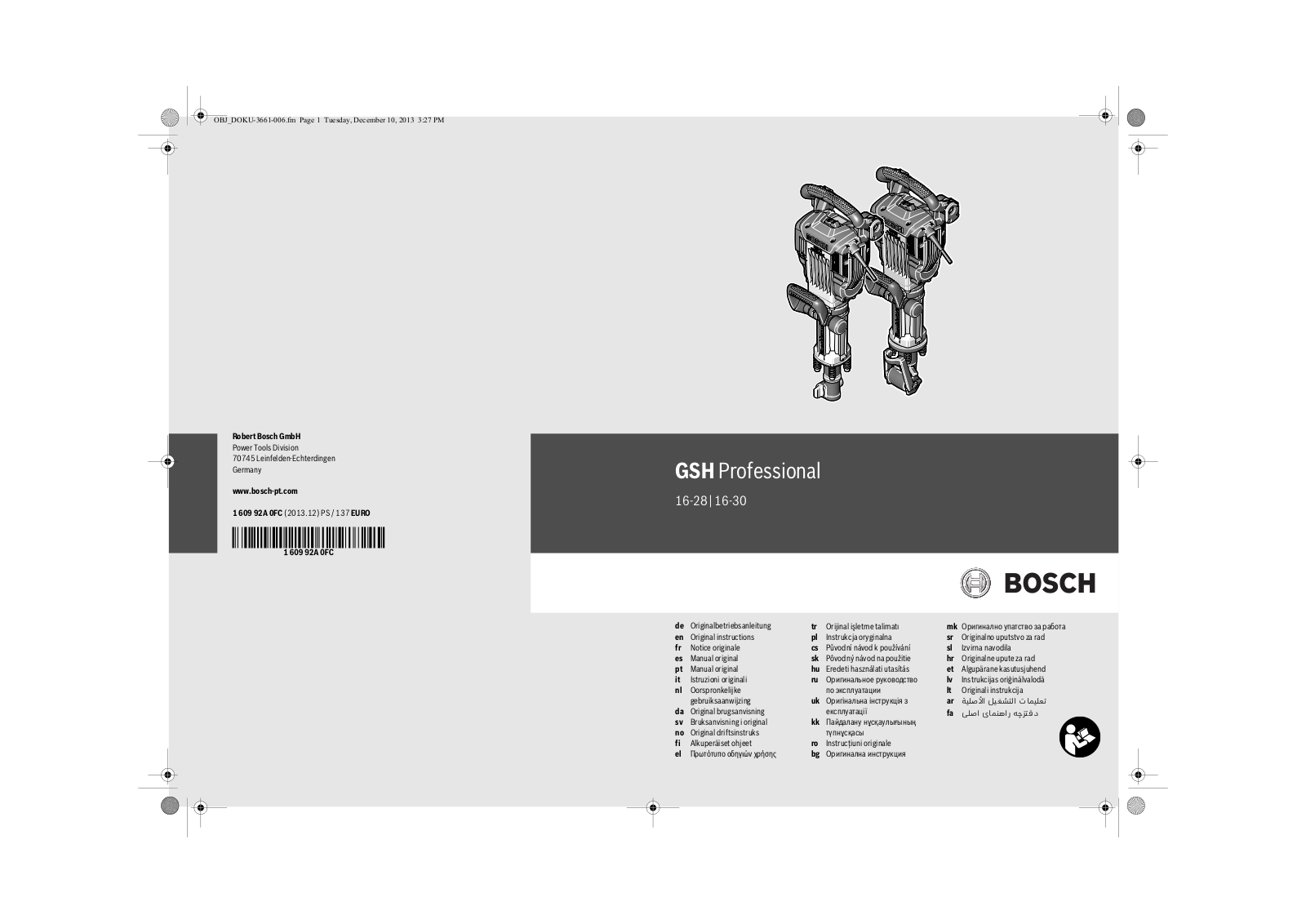 Bosch GSH 16-28 User Manual