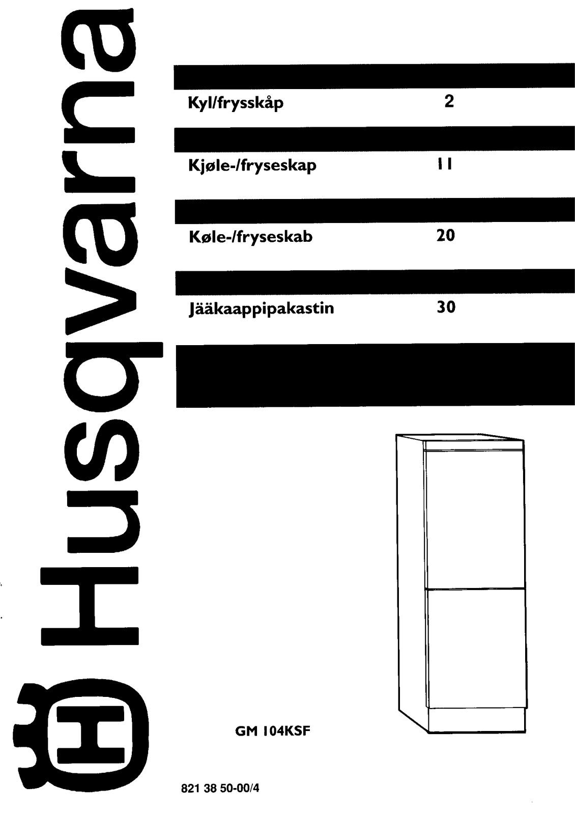 Husqvarna GM104KSF User Manual