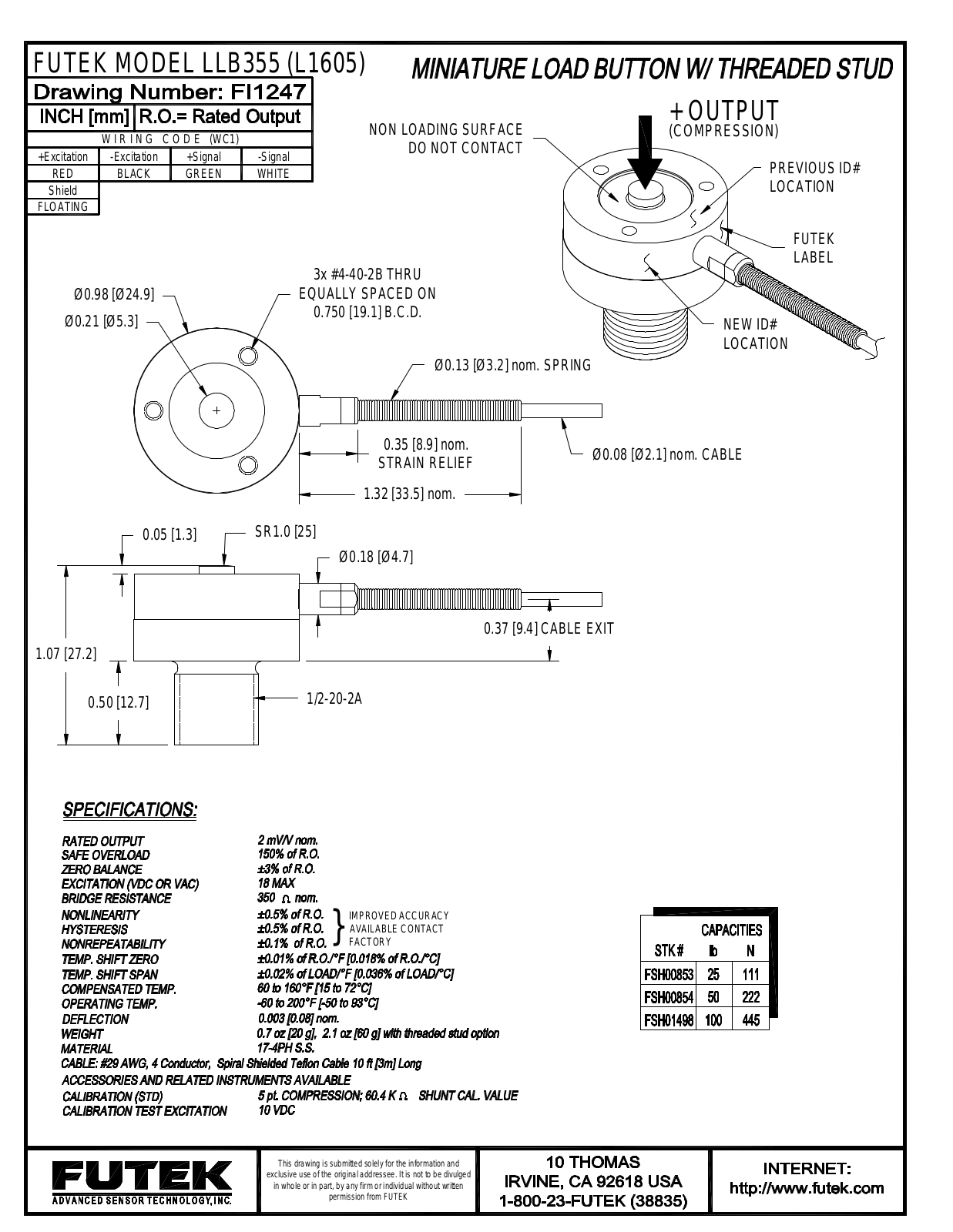 FUTEK LLB355 Service Manual