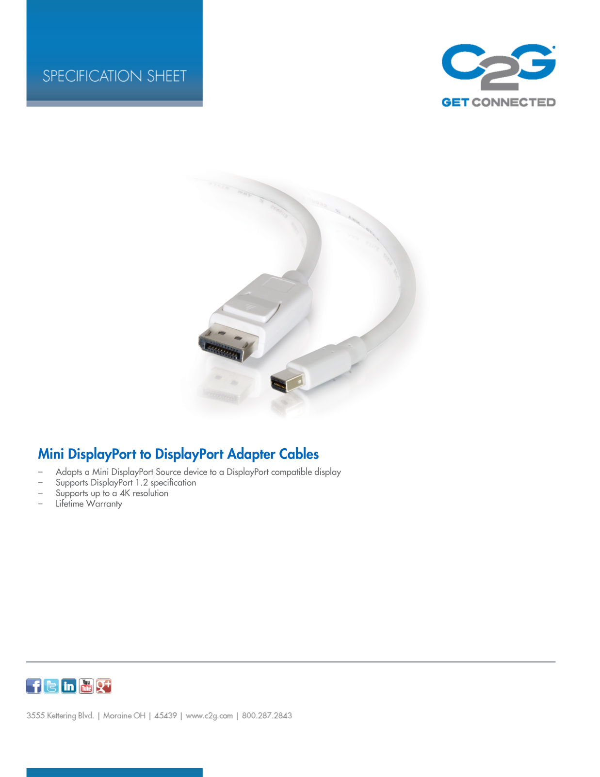 Cables To Go 54298 Specifications