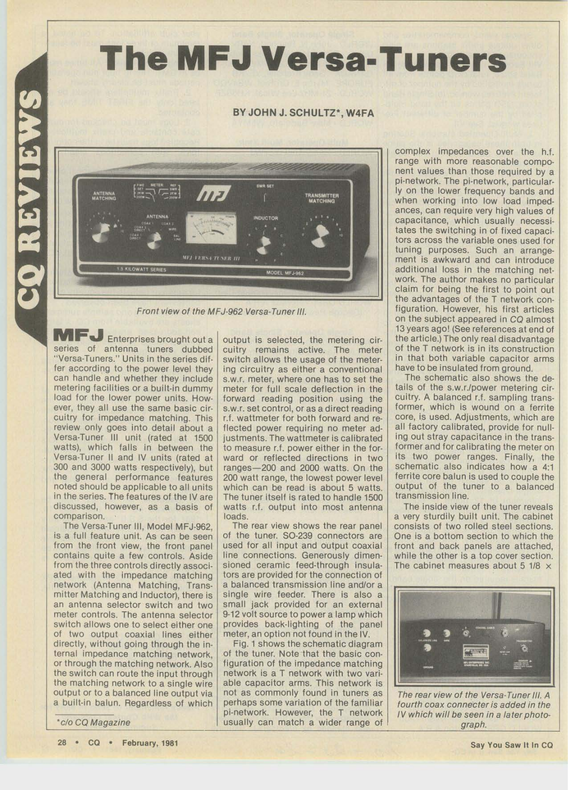 MFJ MFJ-962 review - ManualMachine.com