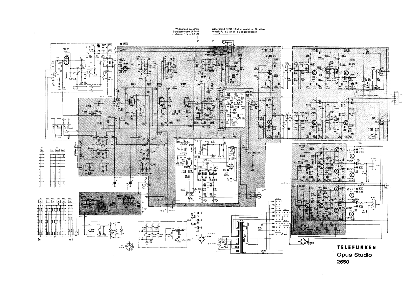 Telefunken Opus Studio, 2650 Diagram - ManualMachine.com