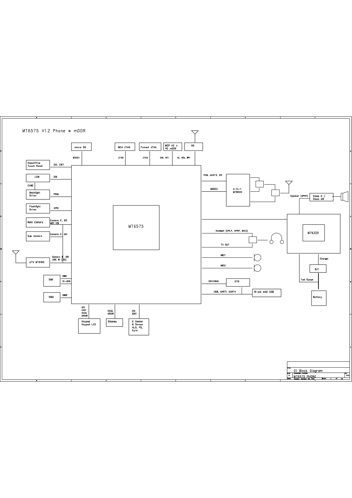 Explay A350TV schematics A350TV Schematic Diagram