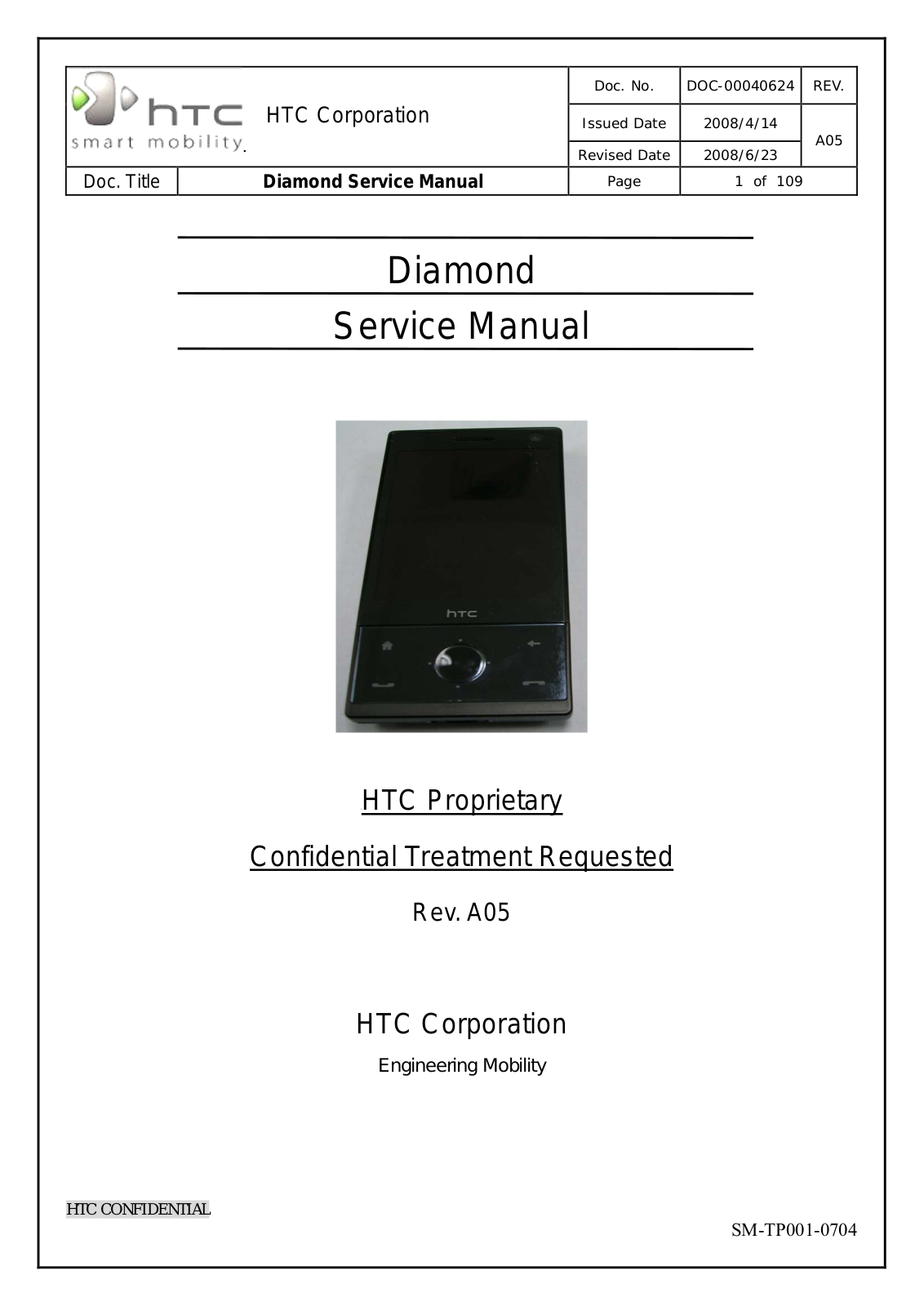 HTC Diamond Service manual