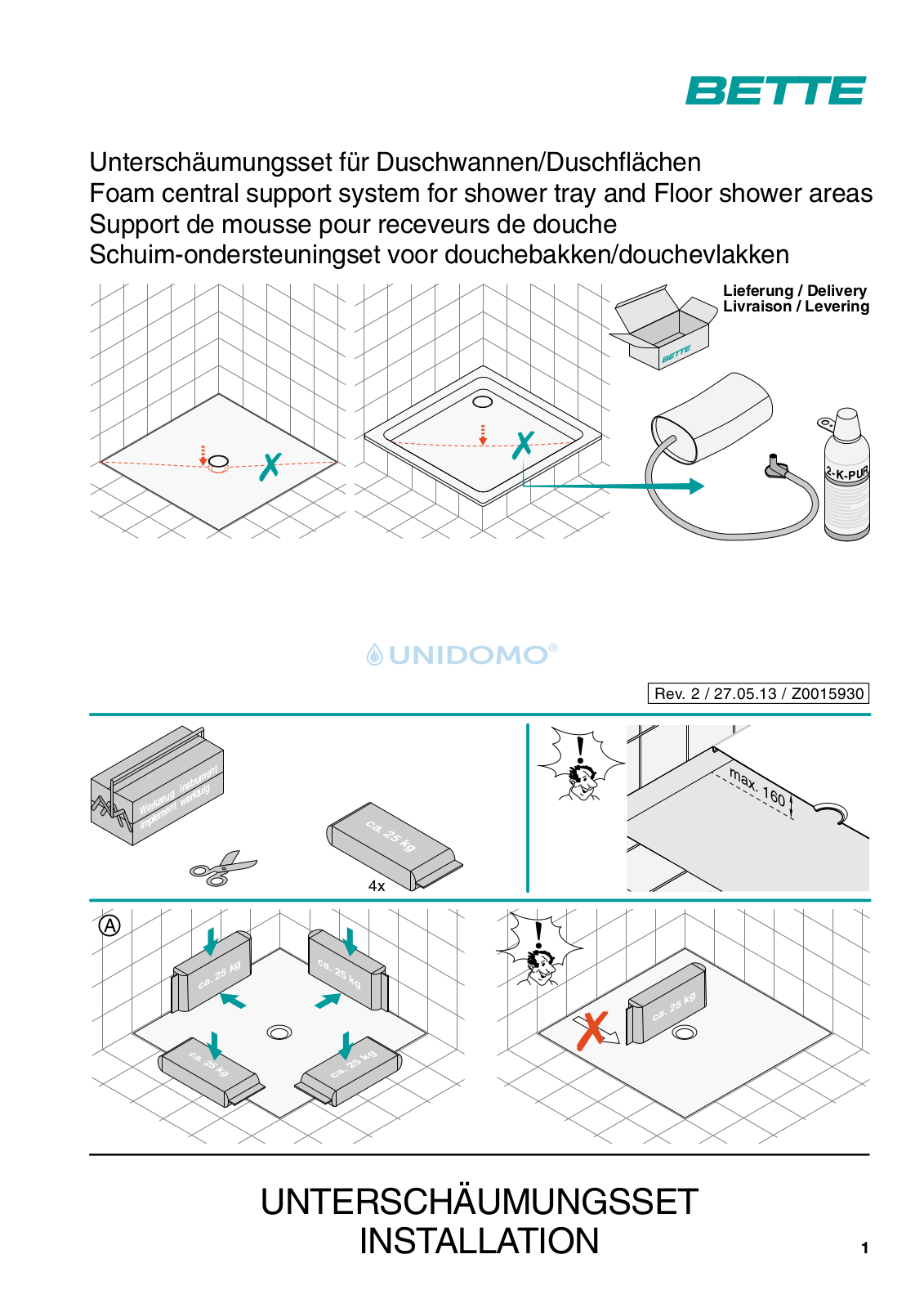 Bette B57-0230 Installation instructions - ManualMachine.com