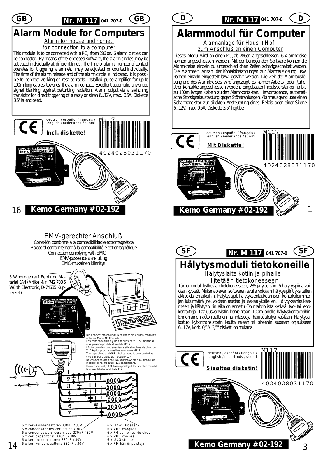 Kemo Electronic M117 User Manual