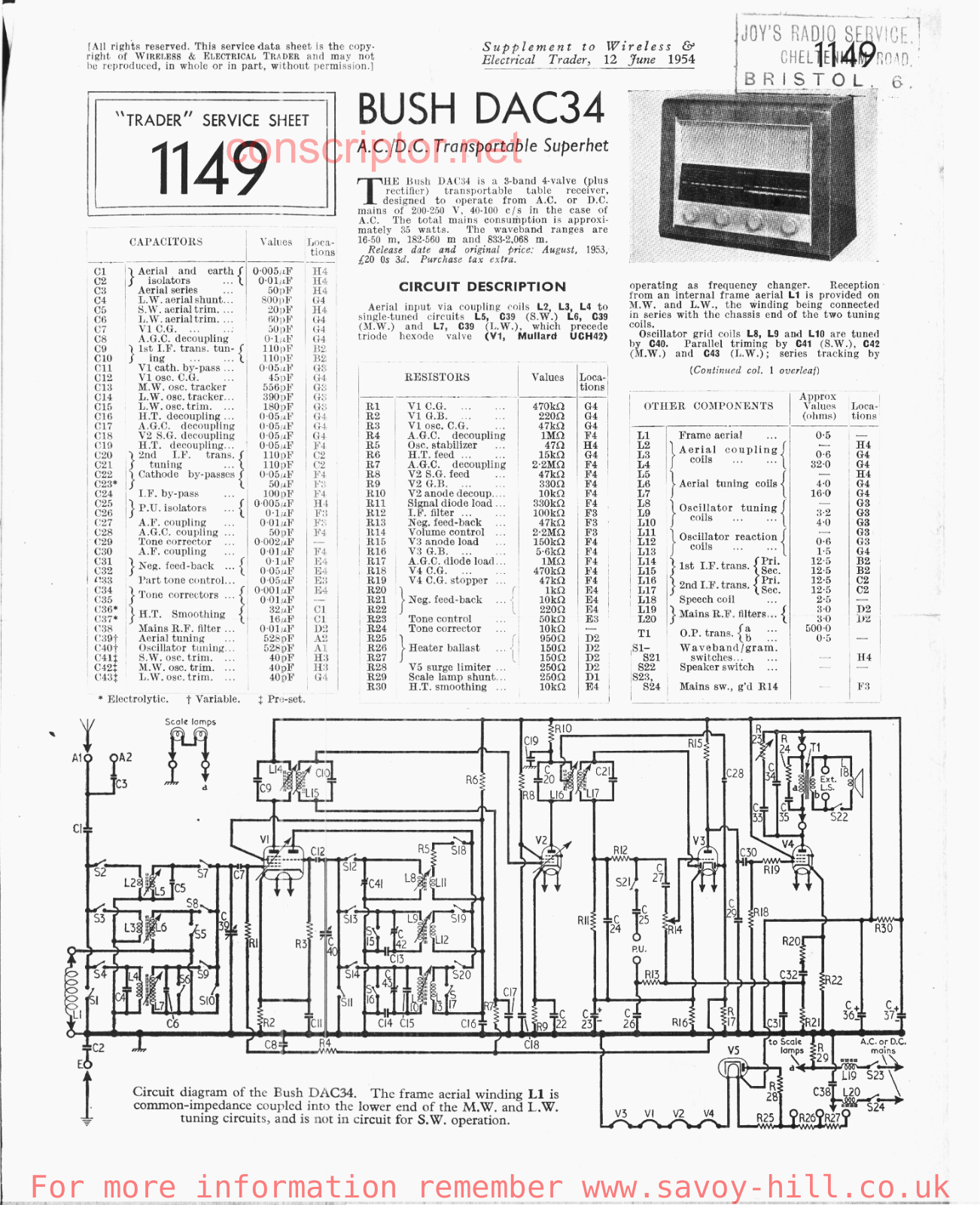 Buch DAC  41, AC 41 Service manual