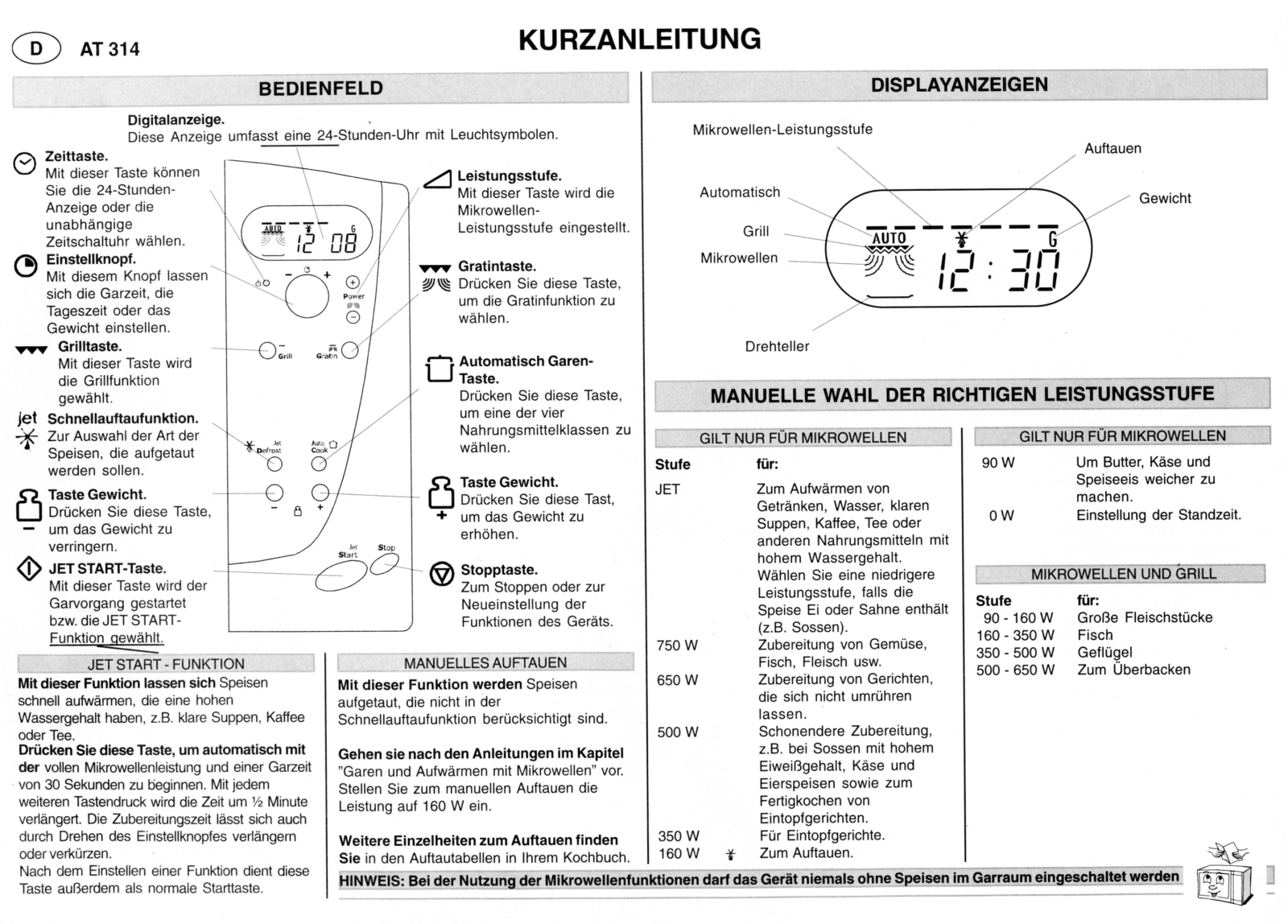 Whirlpool AT 314/WH User Manual