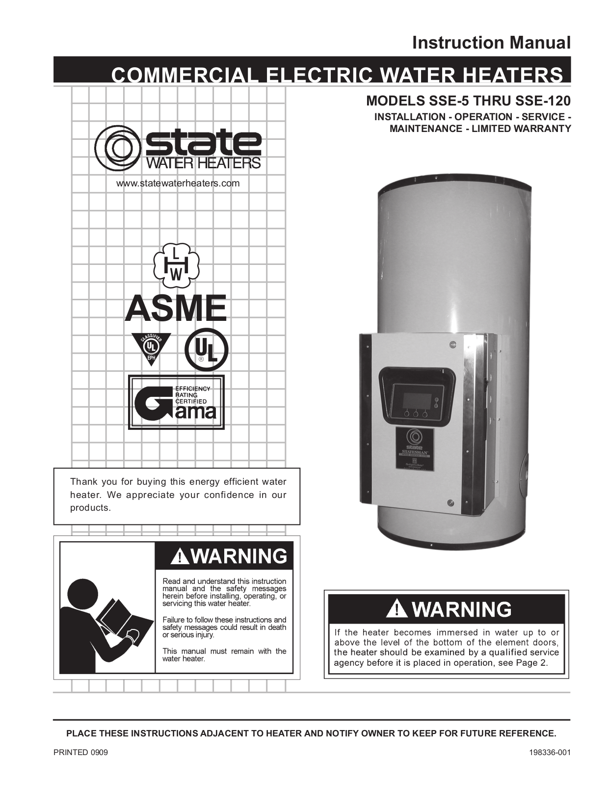 State SSE-100 Service Manual