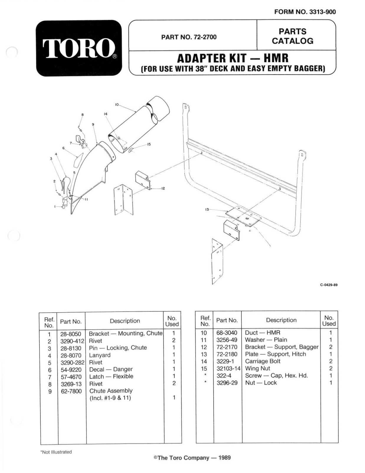 Toro 72-2700 Parts Catalogue