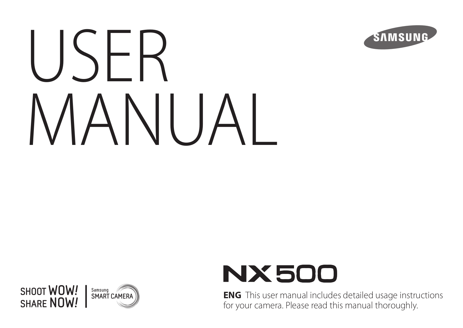 Samsung EV-NX500ZBMJUS, NX500 Product manual