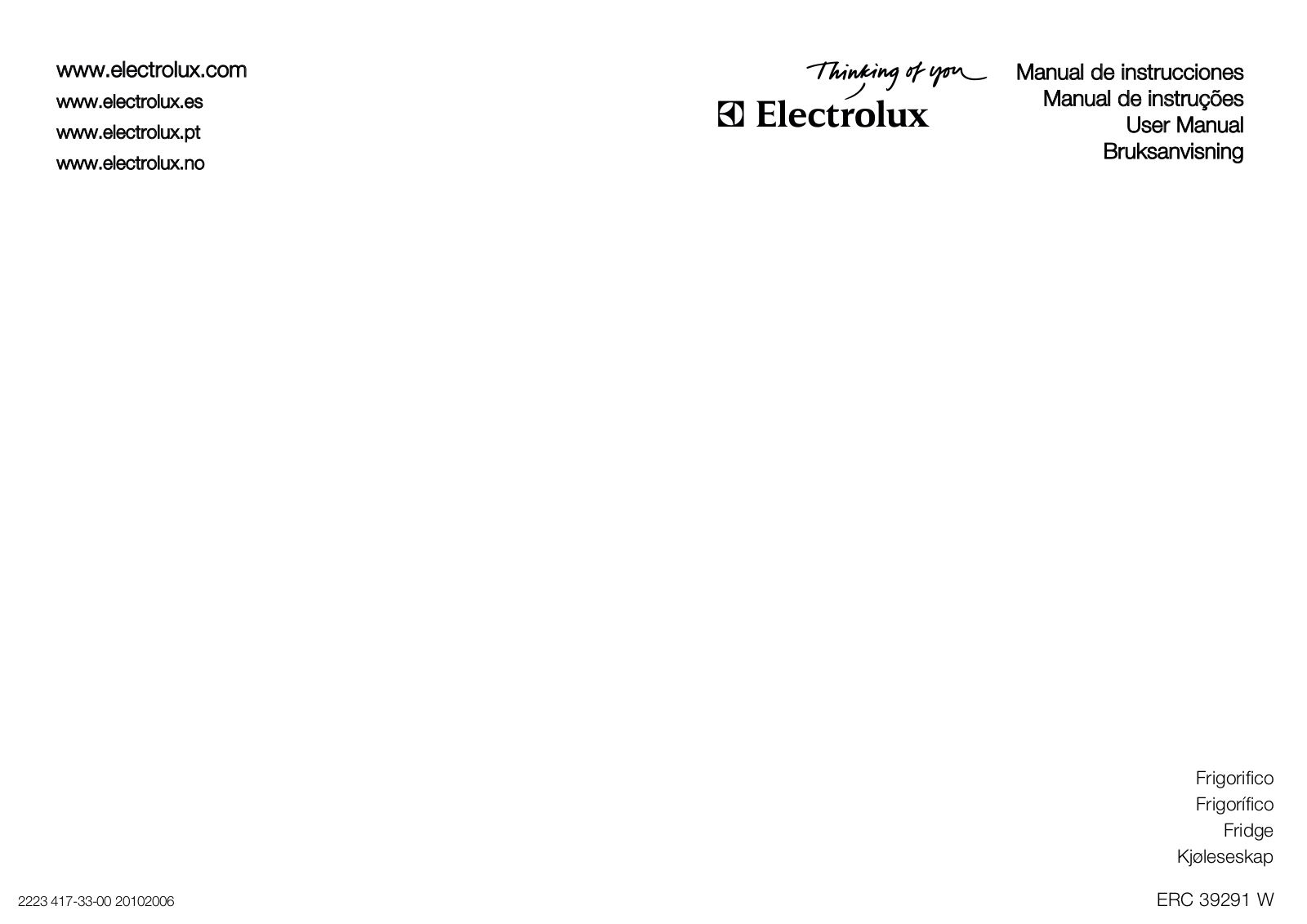 AEG ERC39291W User Manual