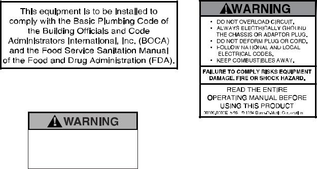 Bunn CDS-2 User Manual