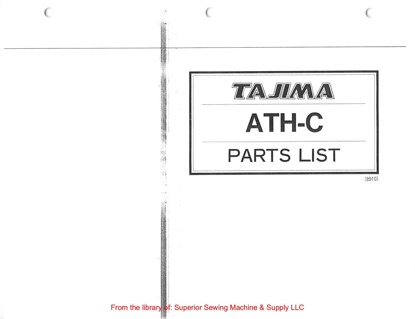Tajima ATH-C User Manual - ManualMachine.com