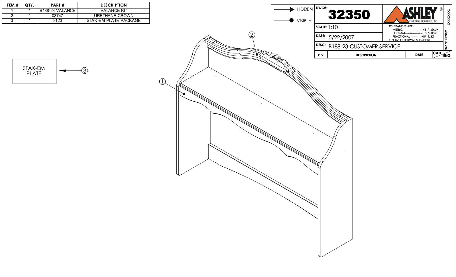 Ashley B18823 Part List - ManualMachine.com